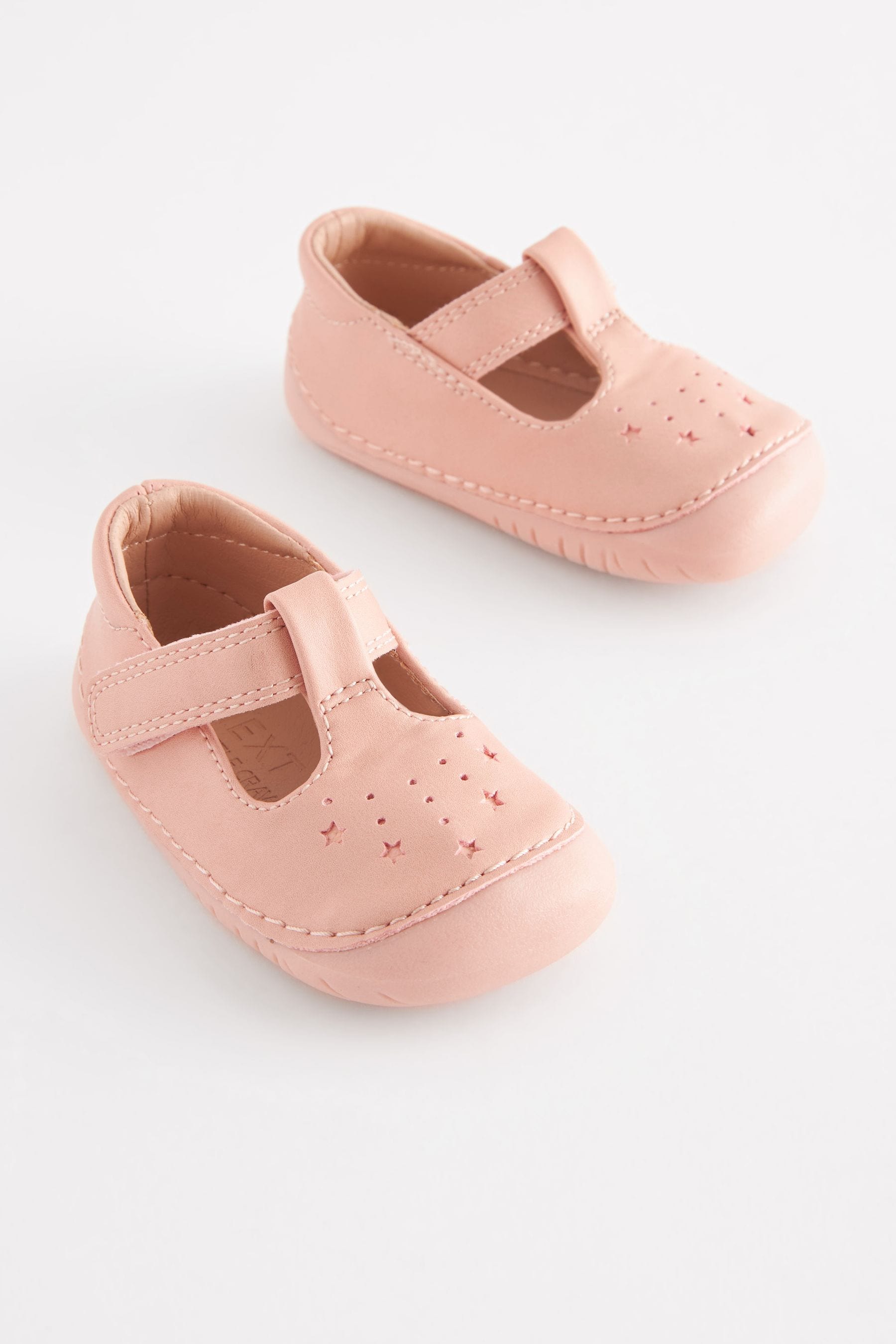 Pink Crawler T-Bar Shoes