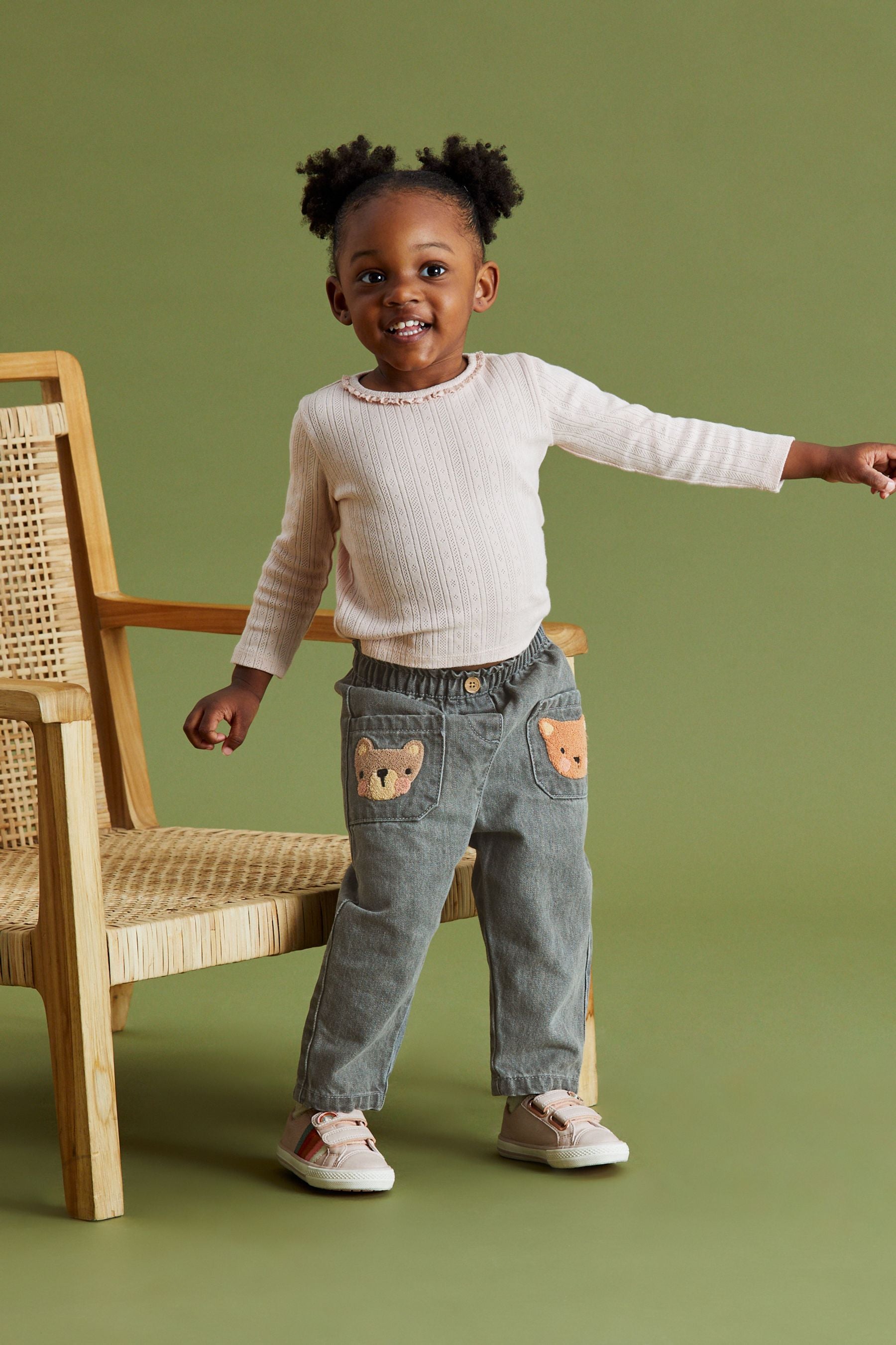 Grey Character Mom Jeans (3mths-7yrs)