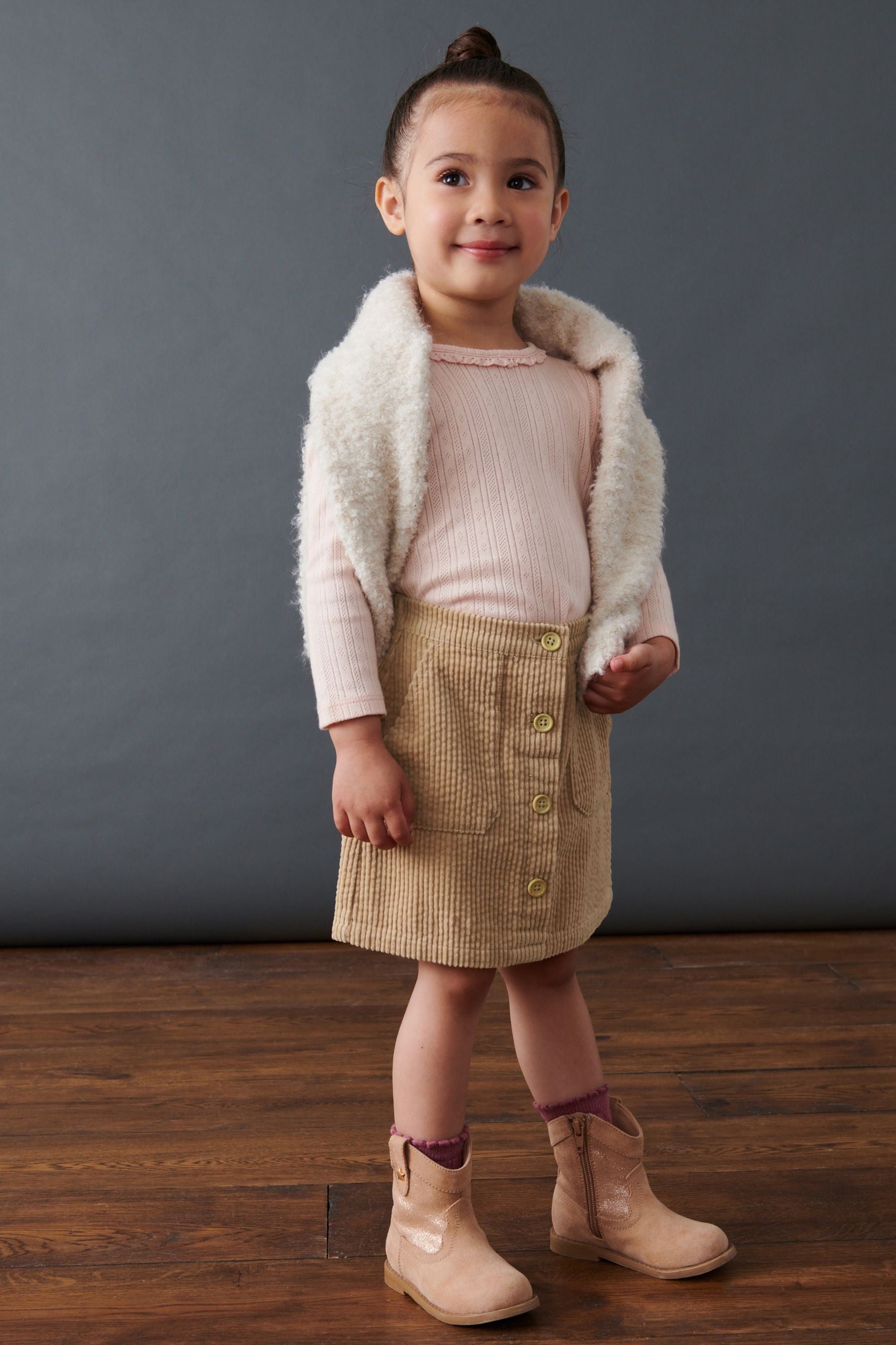 Tan Brown Corduroy Skirt (3mths-7yrs)