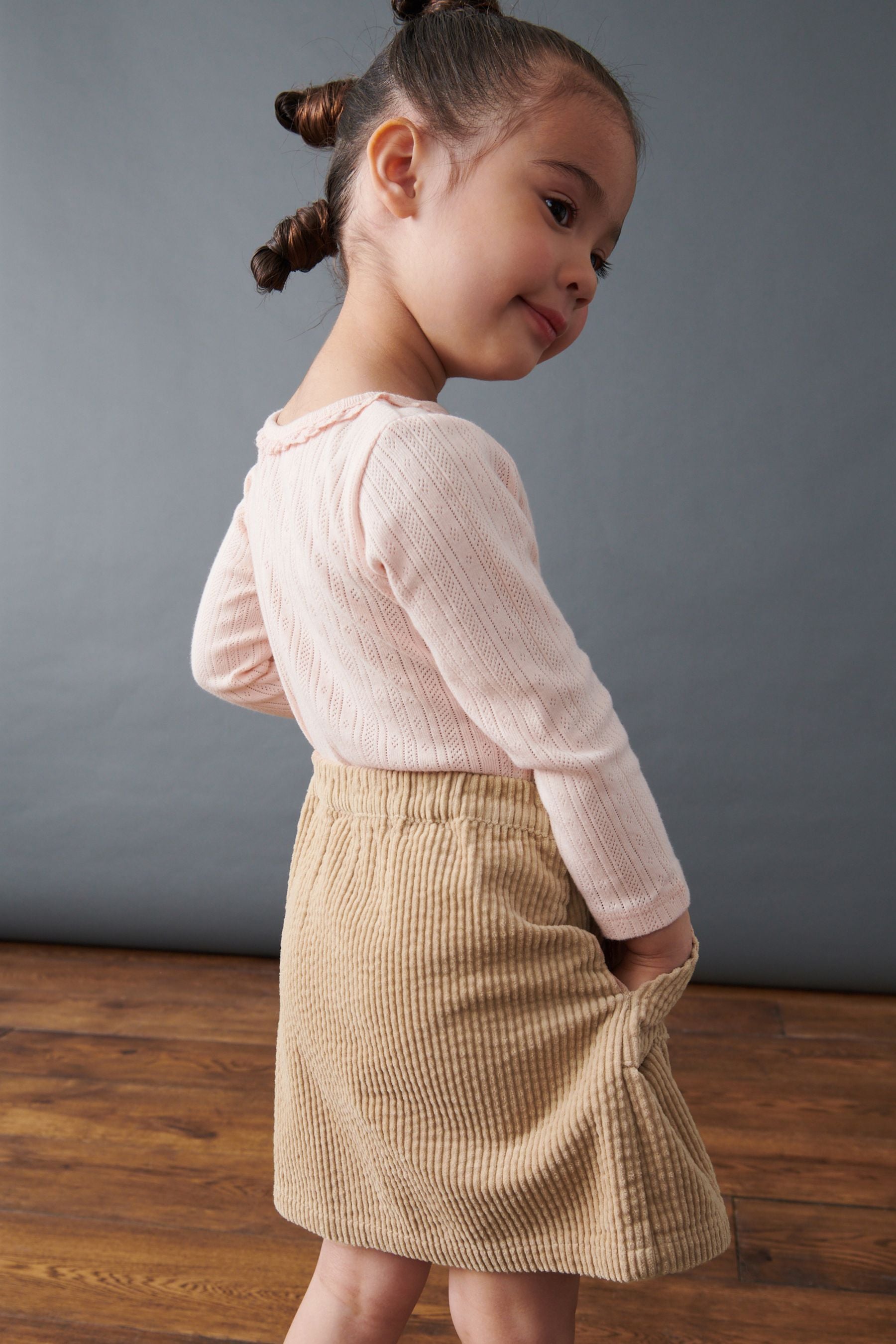 Tan Brown Corduroy Skirt (3mths-7yrs)