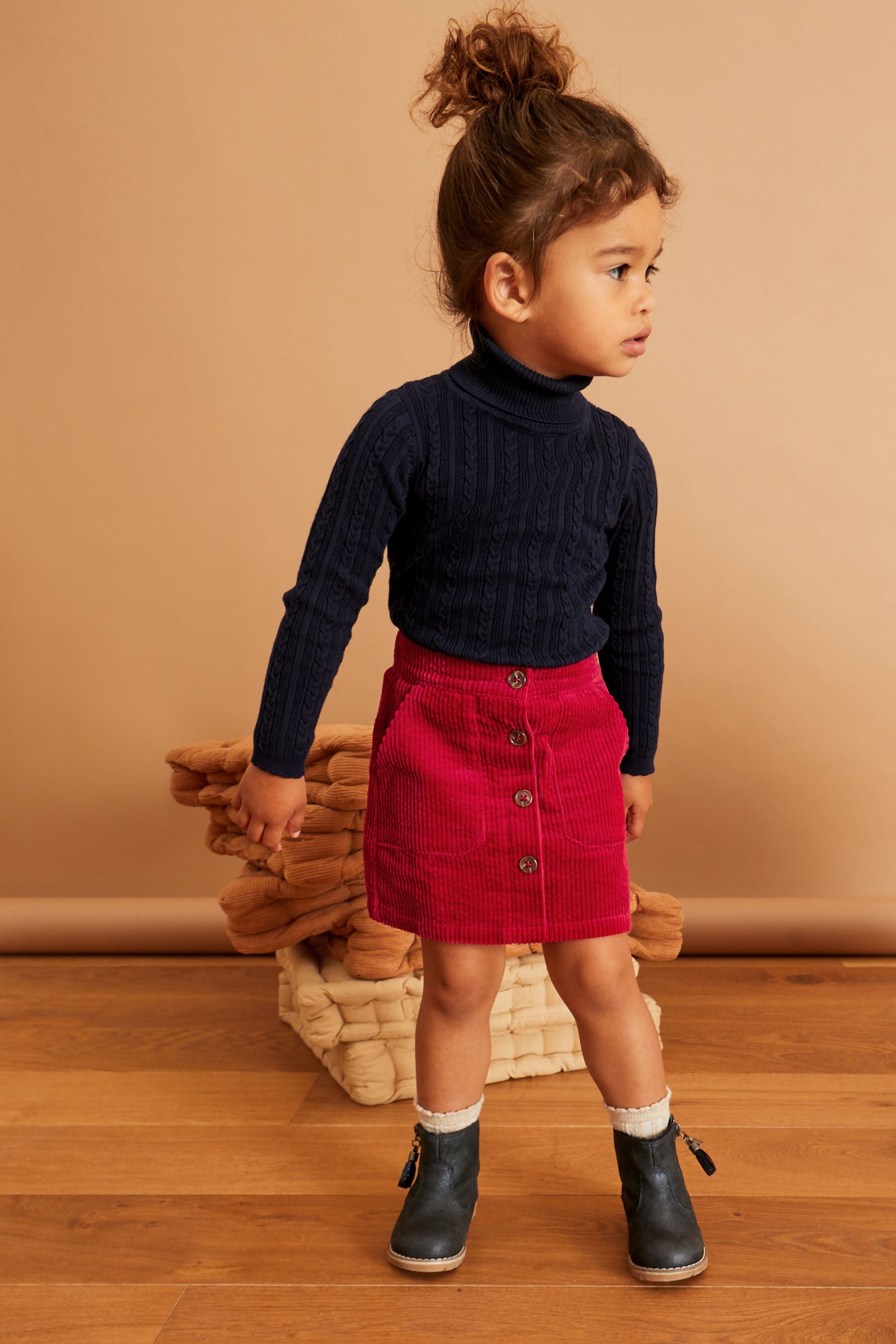 Red Corduroy Skirt (3mths-7yrs)