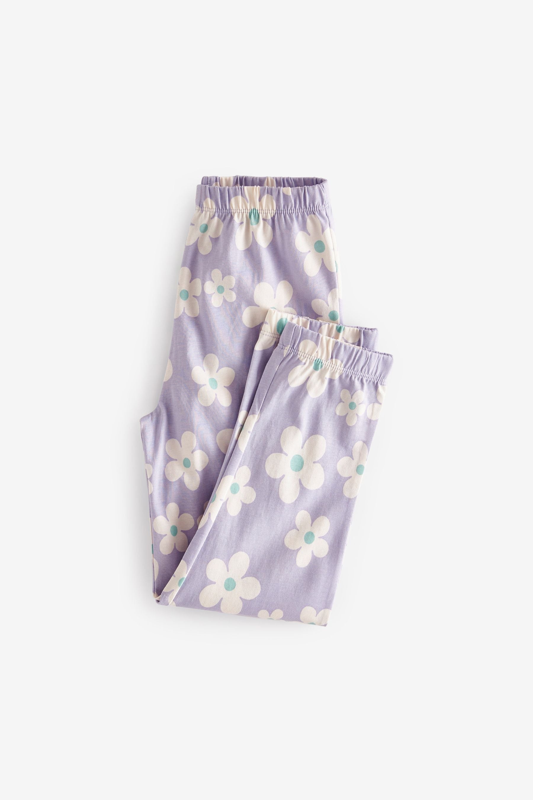 Cream/Lilac Cotton Pyjamas 2 Packs (3-16yrs)