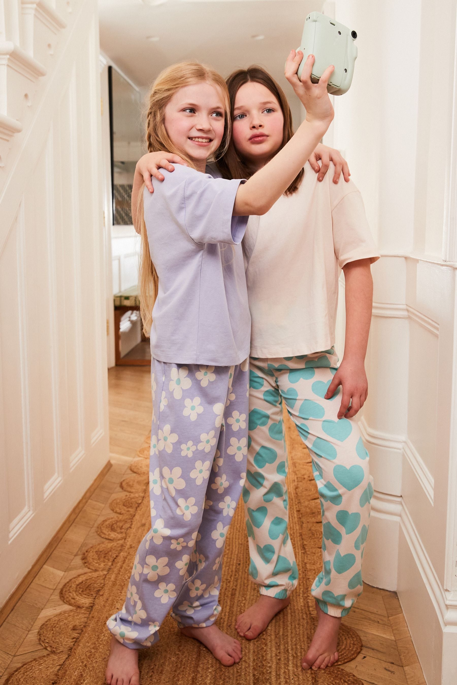 Cream/Lilac Cotton Pyjamas 2 Packs (3-16yrs)