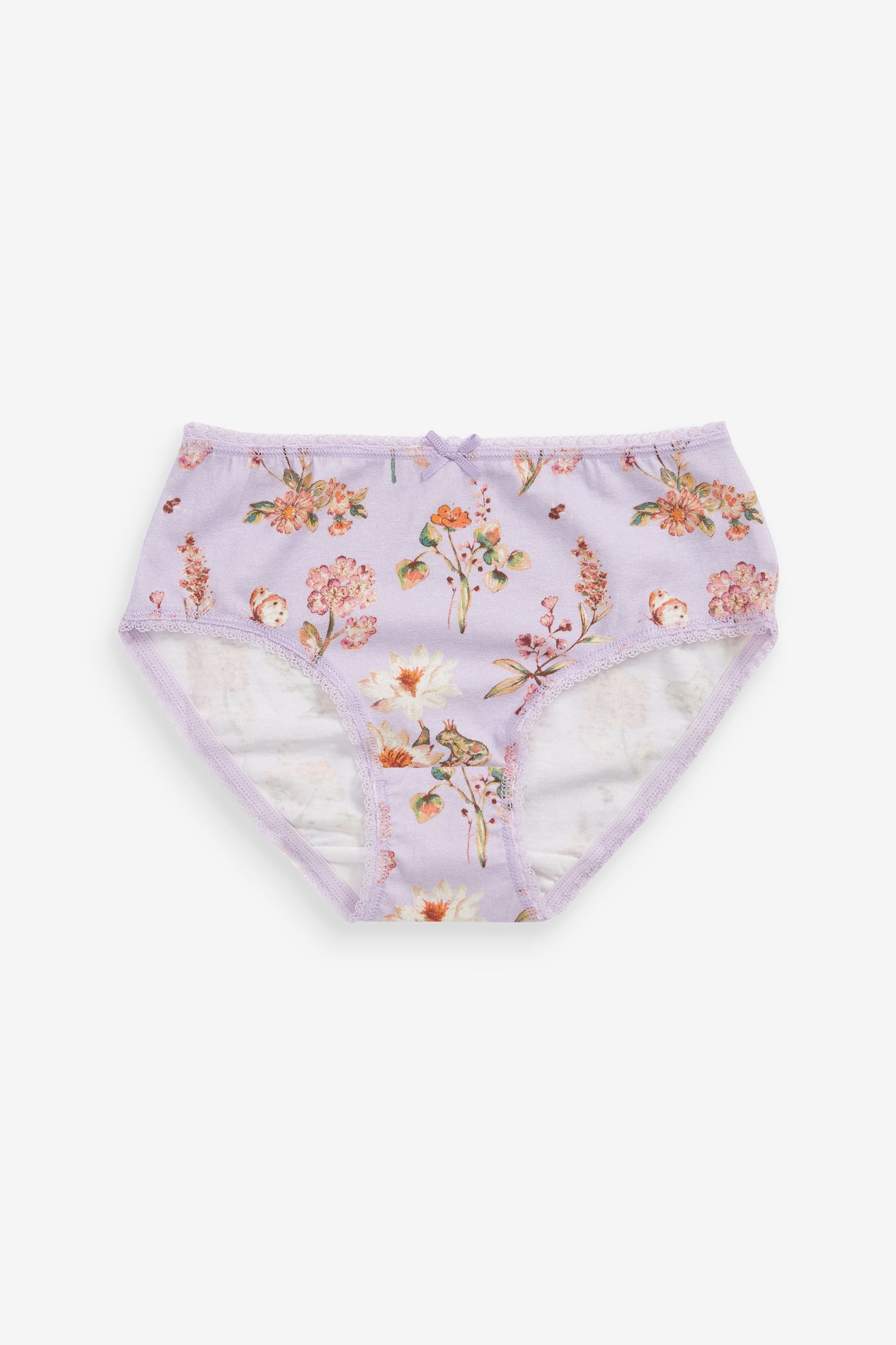 Pink/Purple Floral Fairy Briefs 5 Pack (1.5-16yrs)