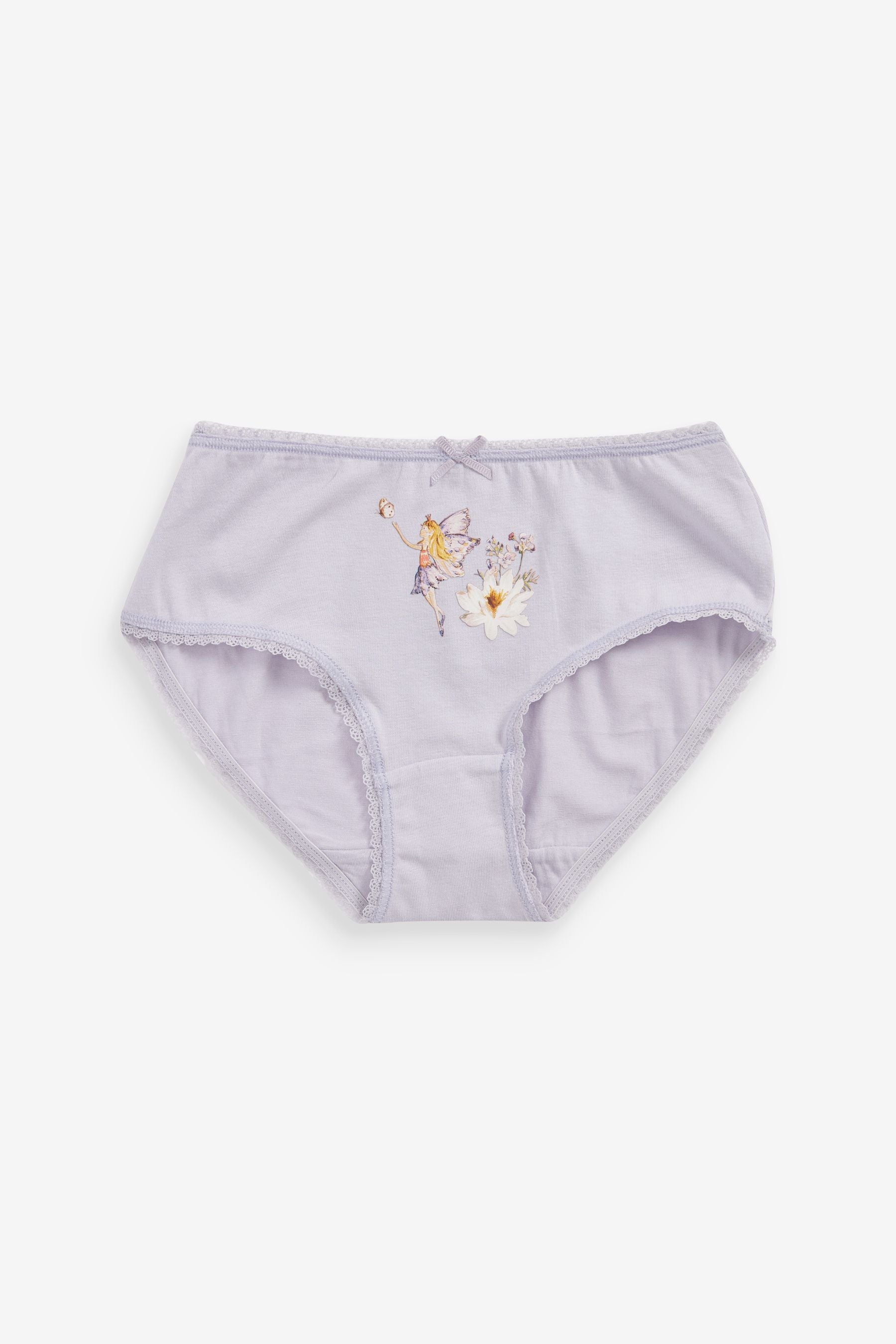 Pink/Purple Floral Fairy Briefs 5 Pack (1.5-16yrs)