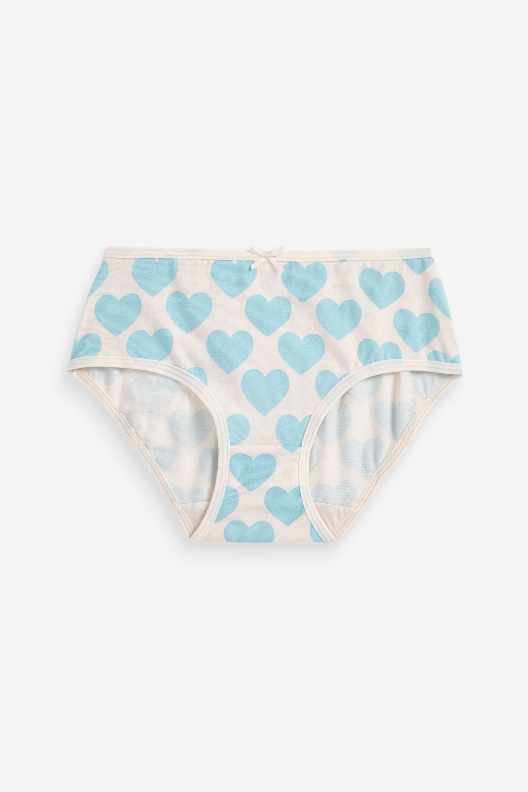 Pink/Green Heart Floral 10 Pack Briefs (1.5-16yrs)