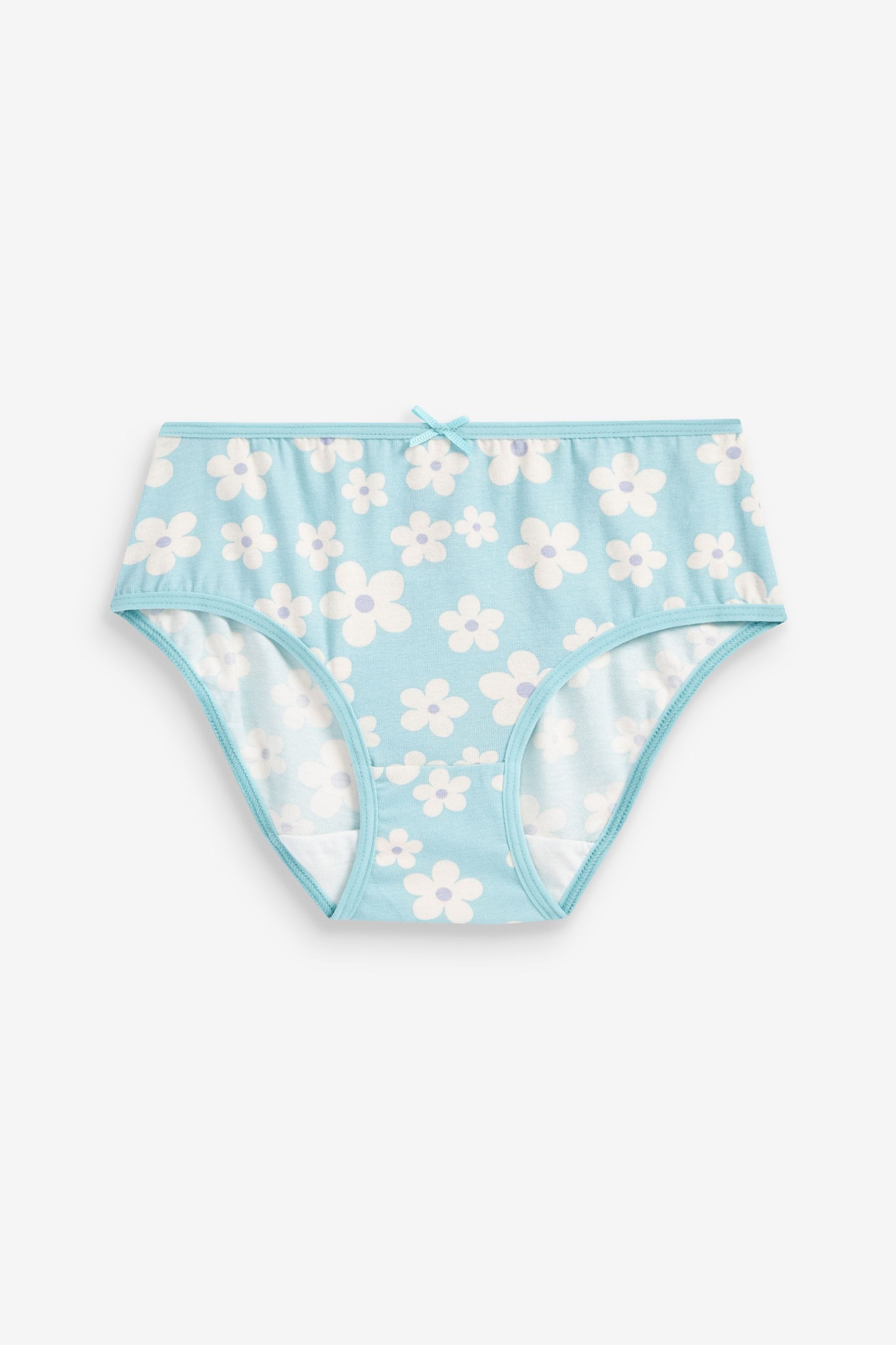 Pink/Green Heart Floral 10 Pack Briefs (1.5-16yrs)