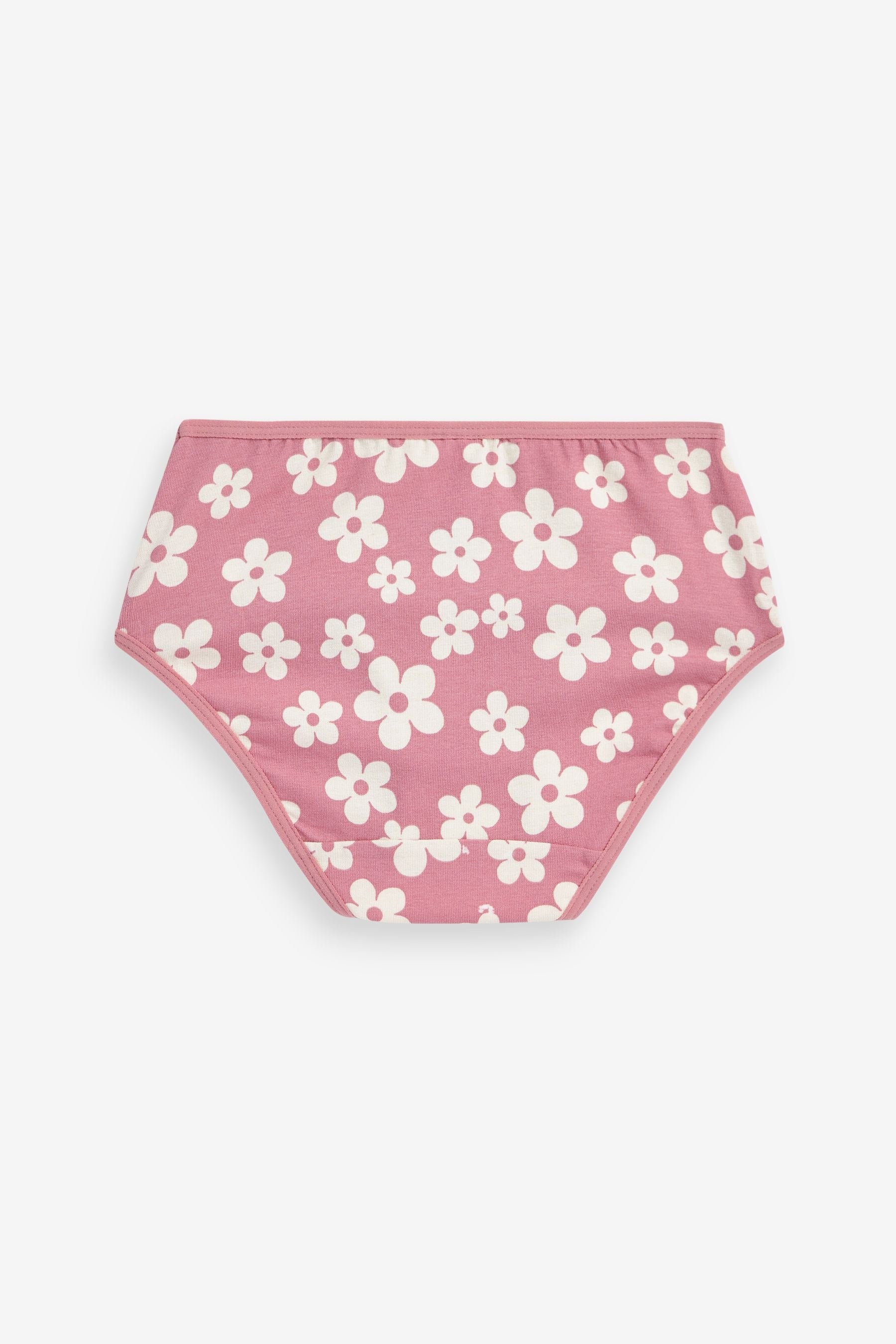 Pink/Green Heart Floral 10 Pack Briefs (1.5-16yrs)