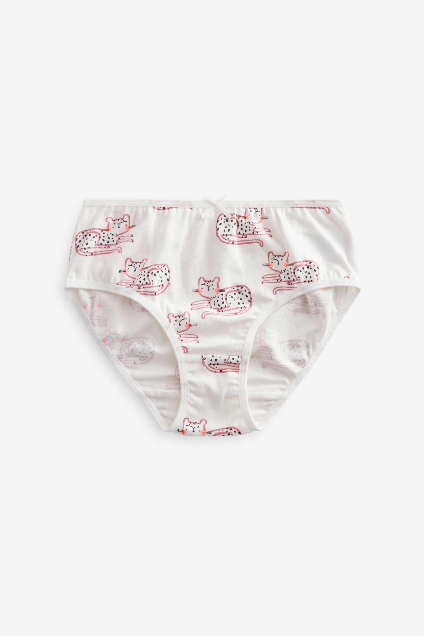 Pink/Cream Animal Print Briefs 7 Pack (1.5-16yrs)