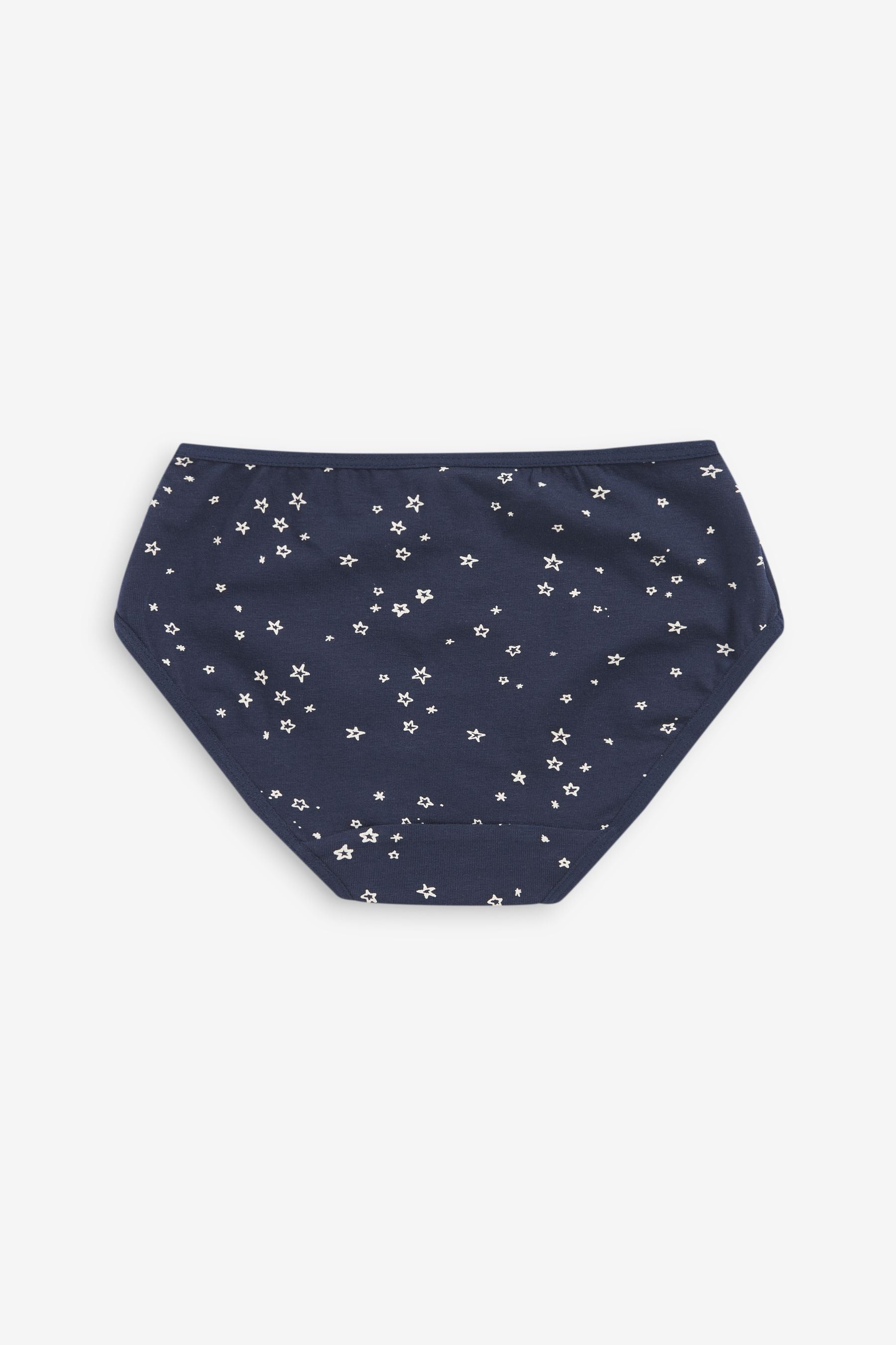 Navy Blue/White Star And Spot Briefs 5 Pack (1.5-16yrs)