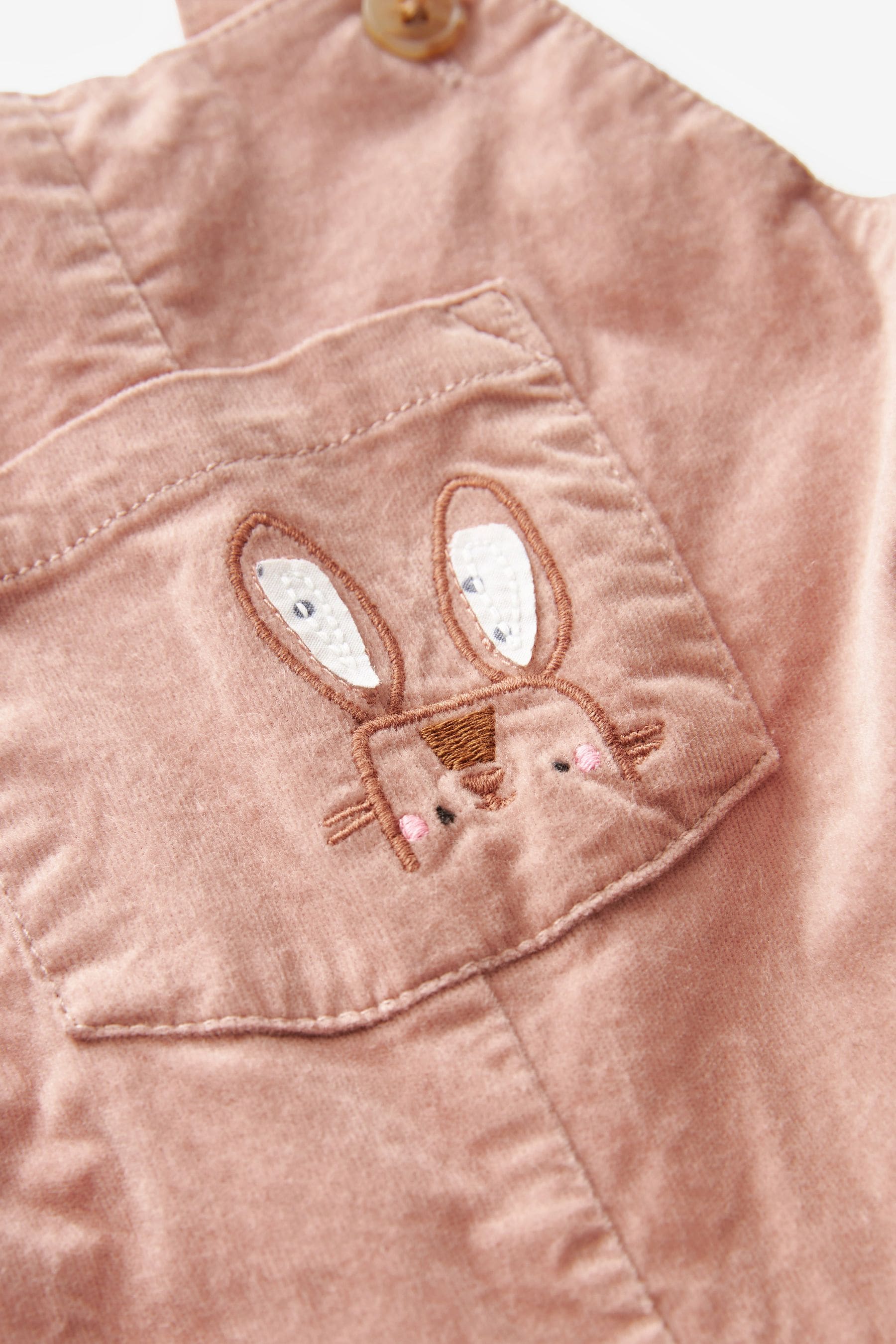 Pink Corduroy Embellished Dungarees (3mths-7yrs)