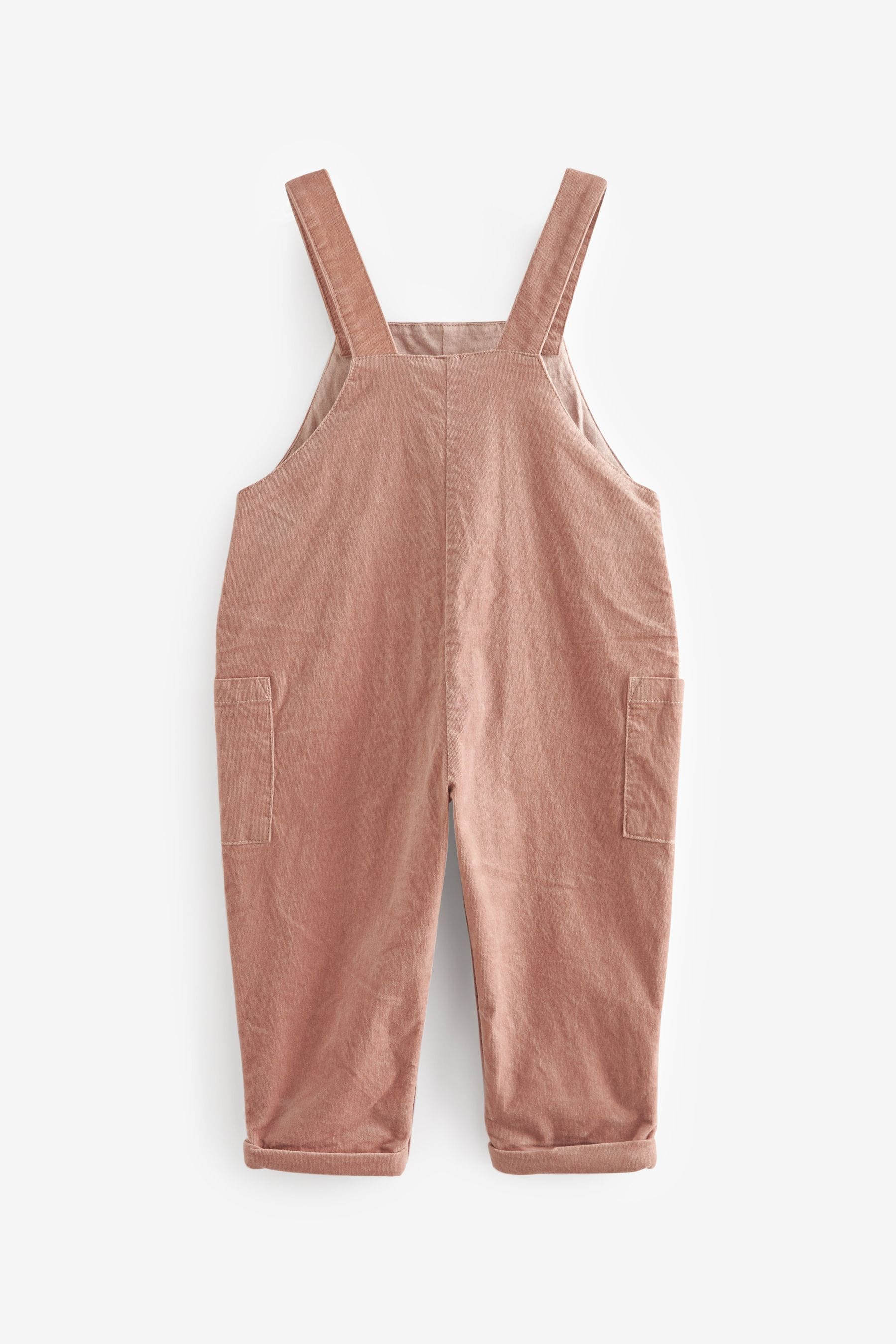 Pink Corduroy Embellished Dungarees (3mths-7yrs)