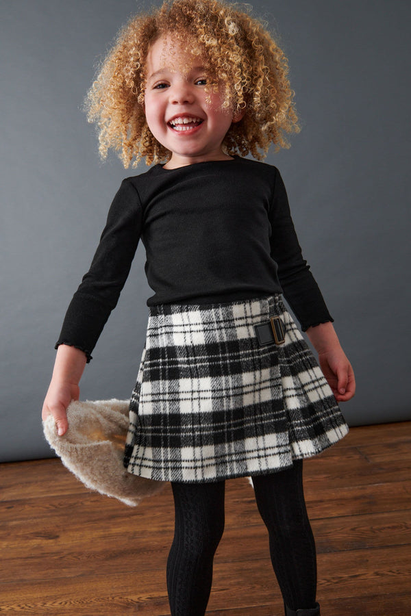 Black/White Kilt Skirt & Tights Set (3mths-10yrs)