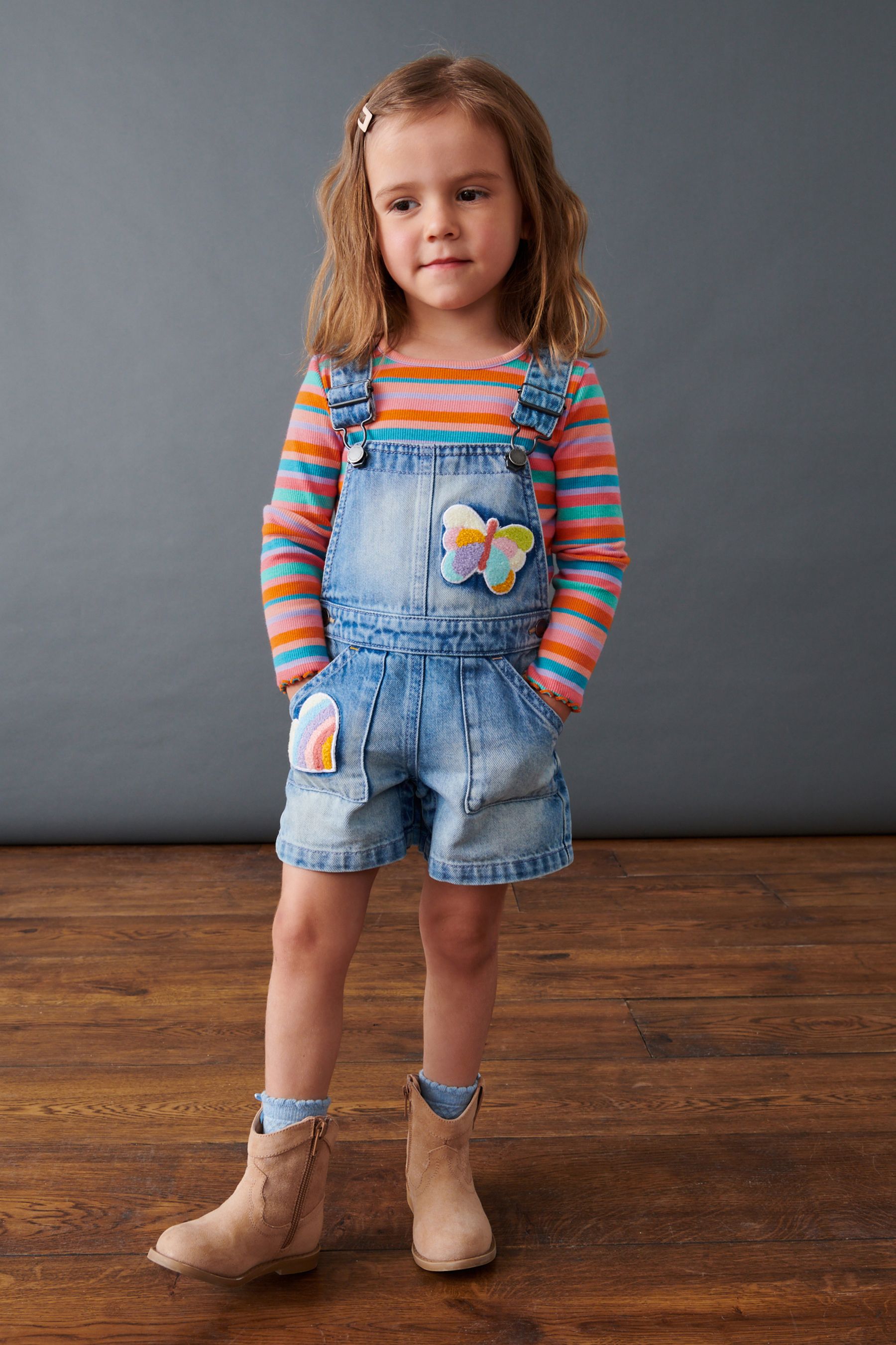 Denim Dungarees & Top 2 Piece Set (3mths-7yrs)