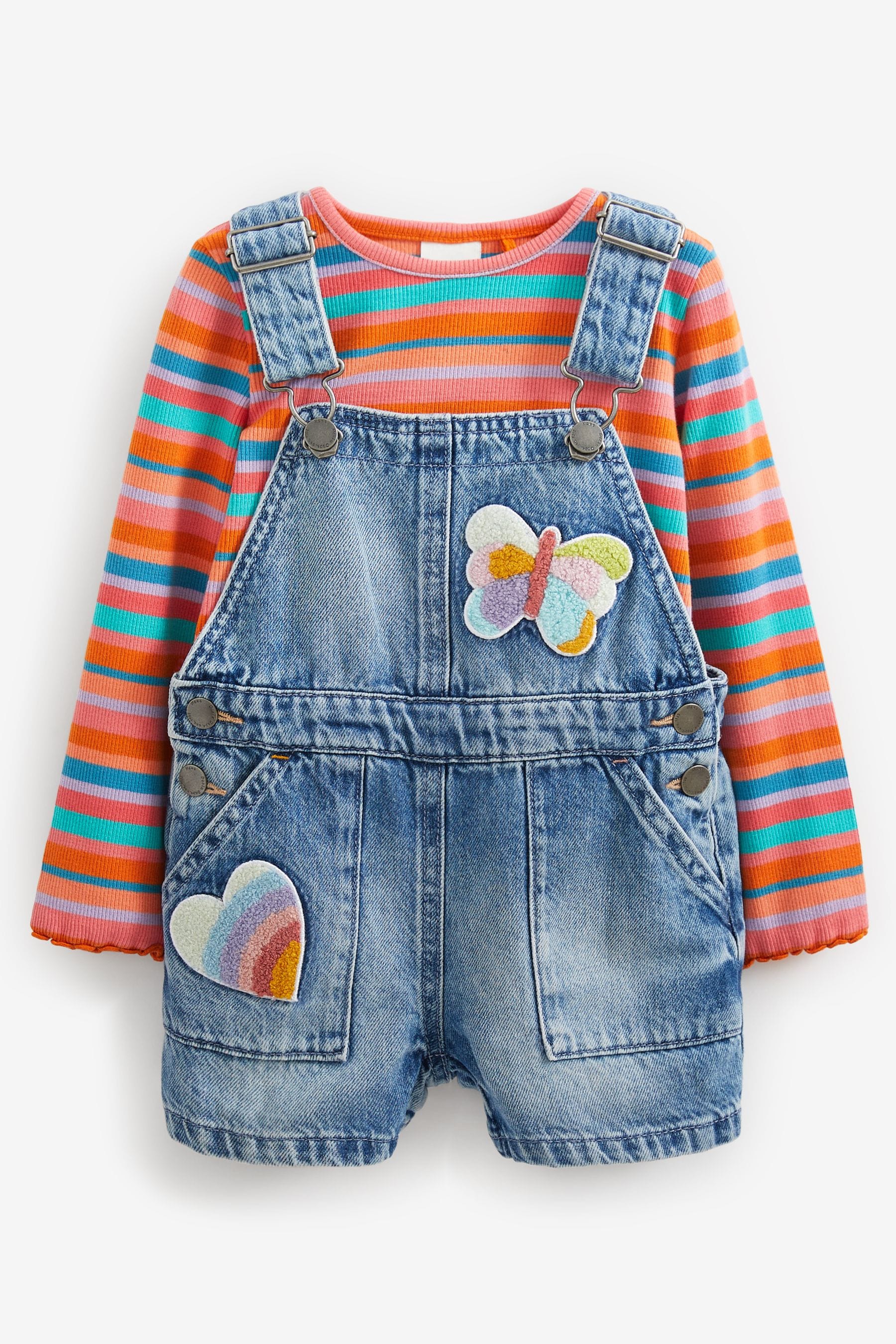 Denim Dungarees & Top 2 Piece Set (3mths-7yrs)