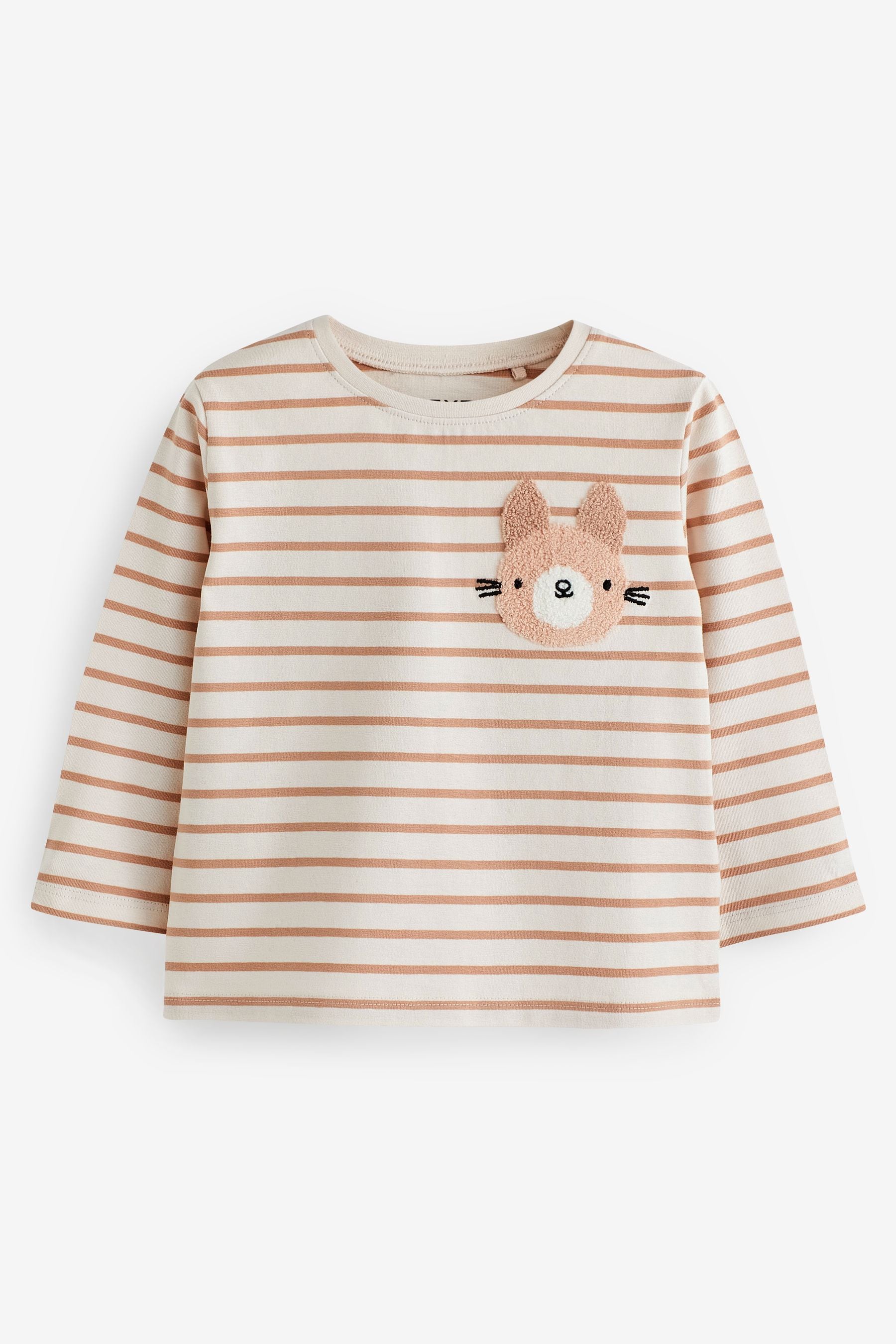 Pink/Cream Character Long Sleeve Cotton T-Shirts 3 Pack (3mths-7yrs)