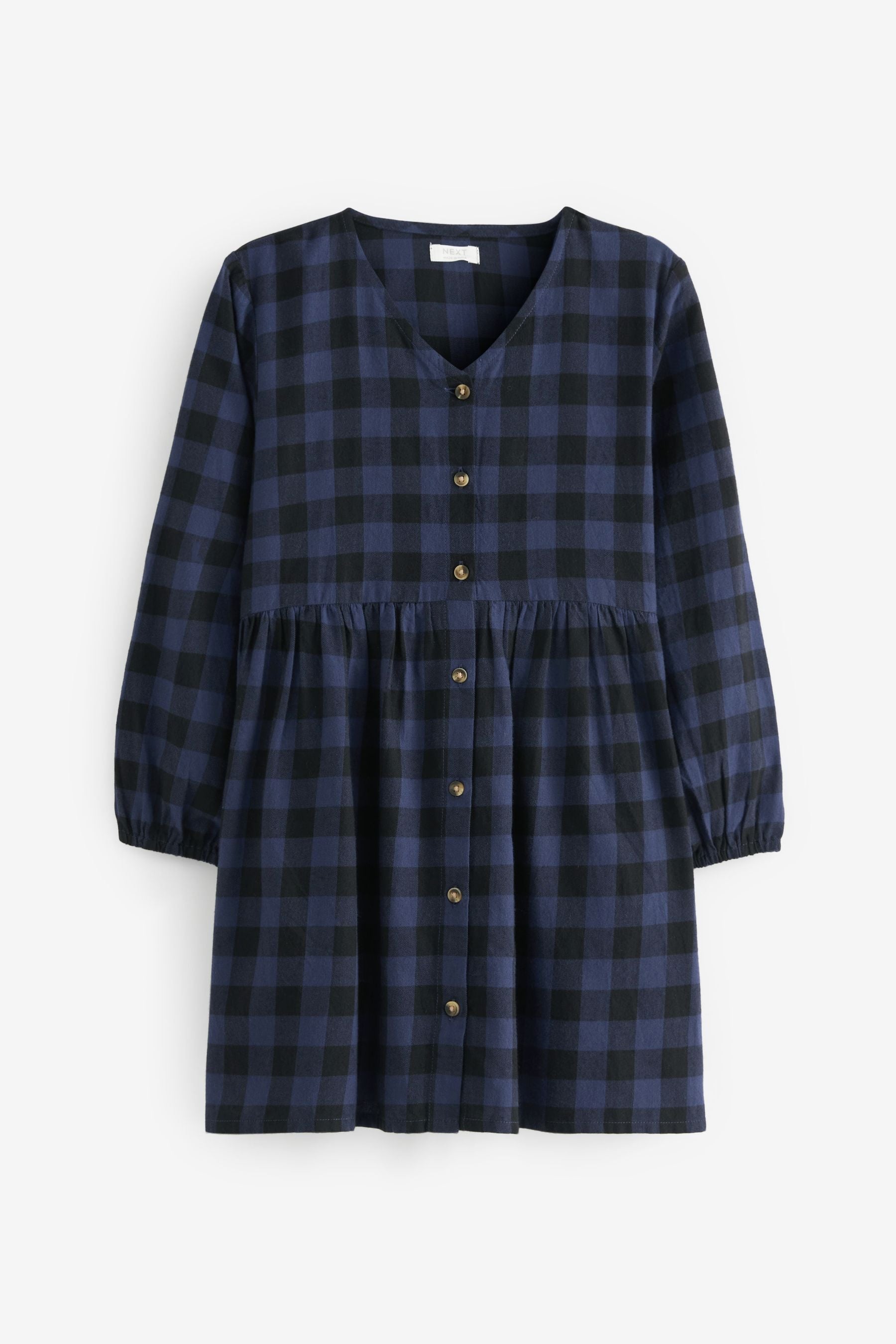 Blue/Black Check Relaxed Dress (3-16yrs)