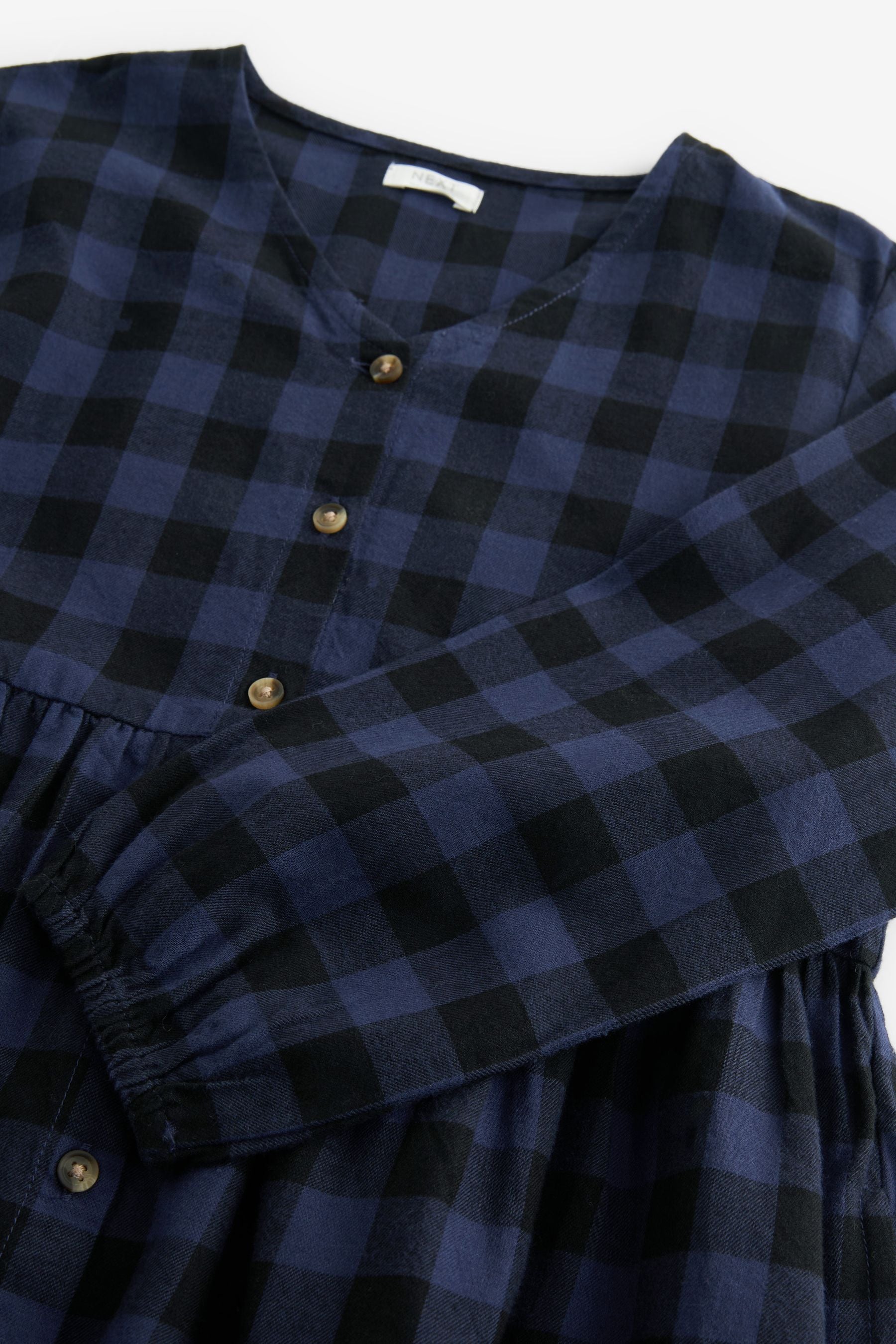 Blue/Black Check Relaxed Dress (3-16yrs)