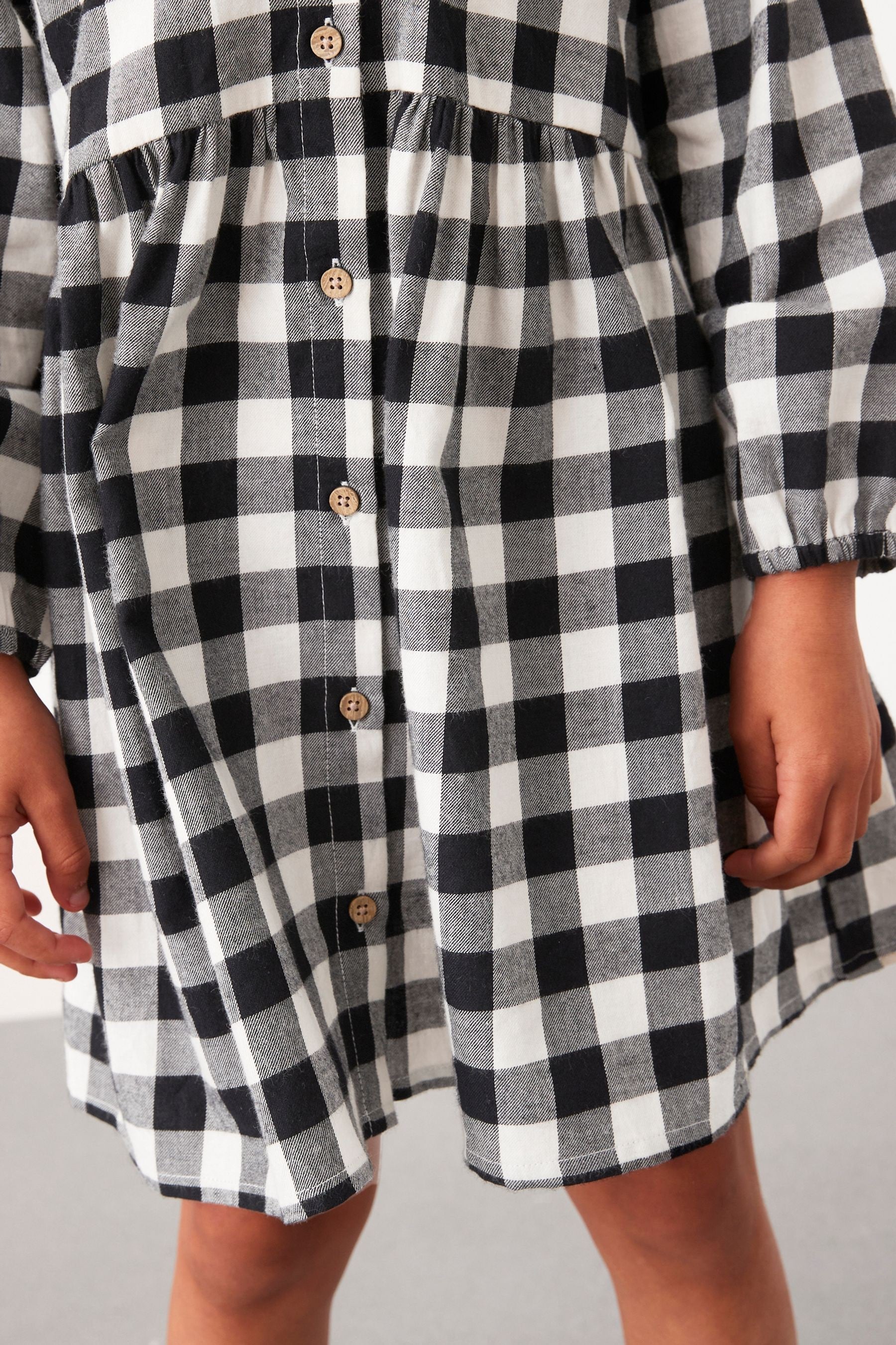 Black/White Check Relaxed Dress (3-16yrs)