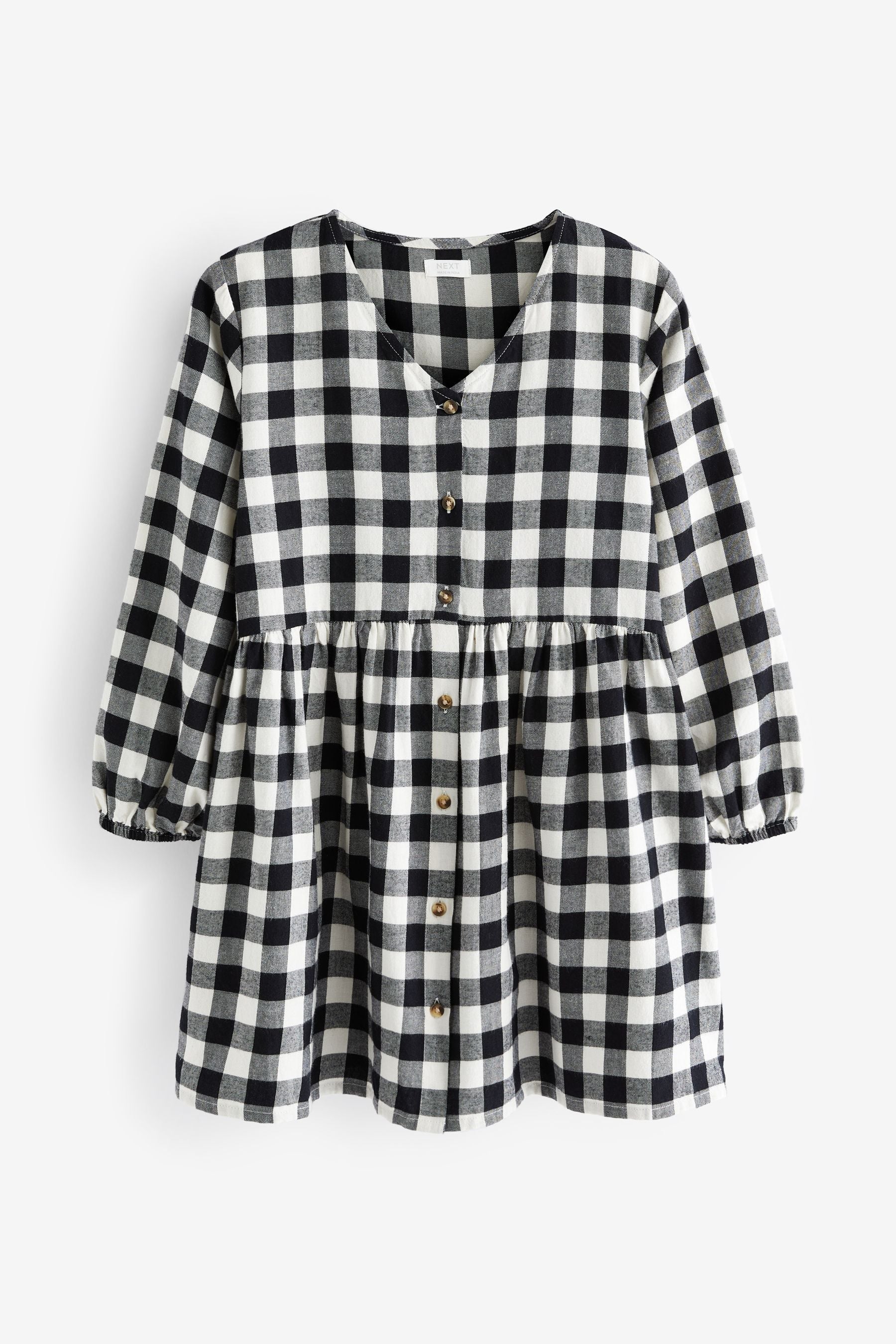 Black/White Check Relaxed Dress (3-16yrs)