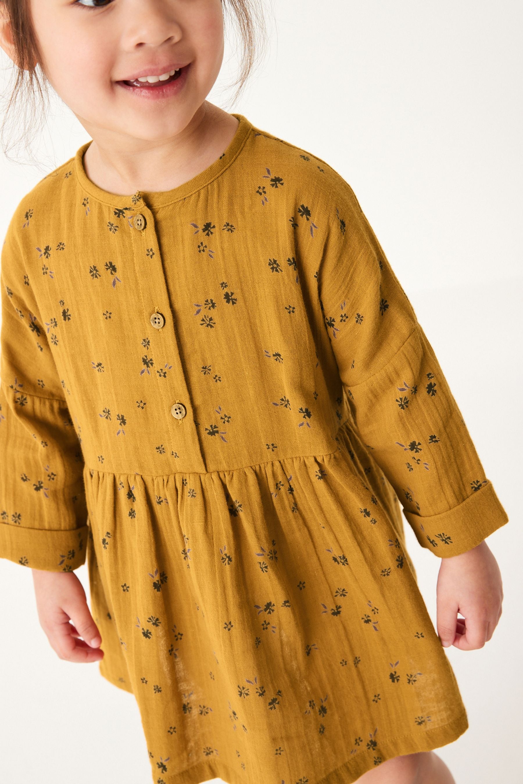 Yellow Ditsy Relaxed Dress (3mths-8yrs)