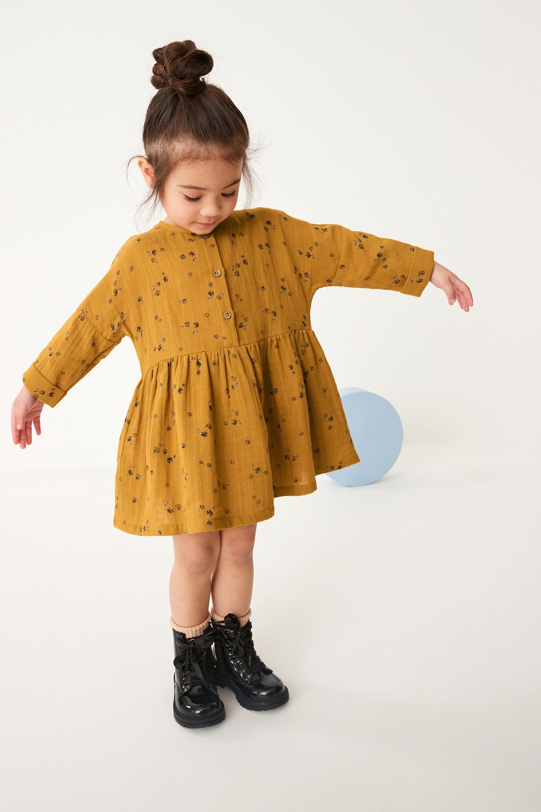 Yellow Ditsy Relaxed Dress (3mths-8yrs)