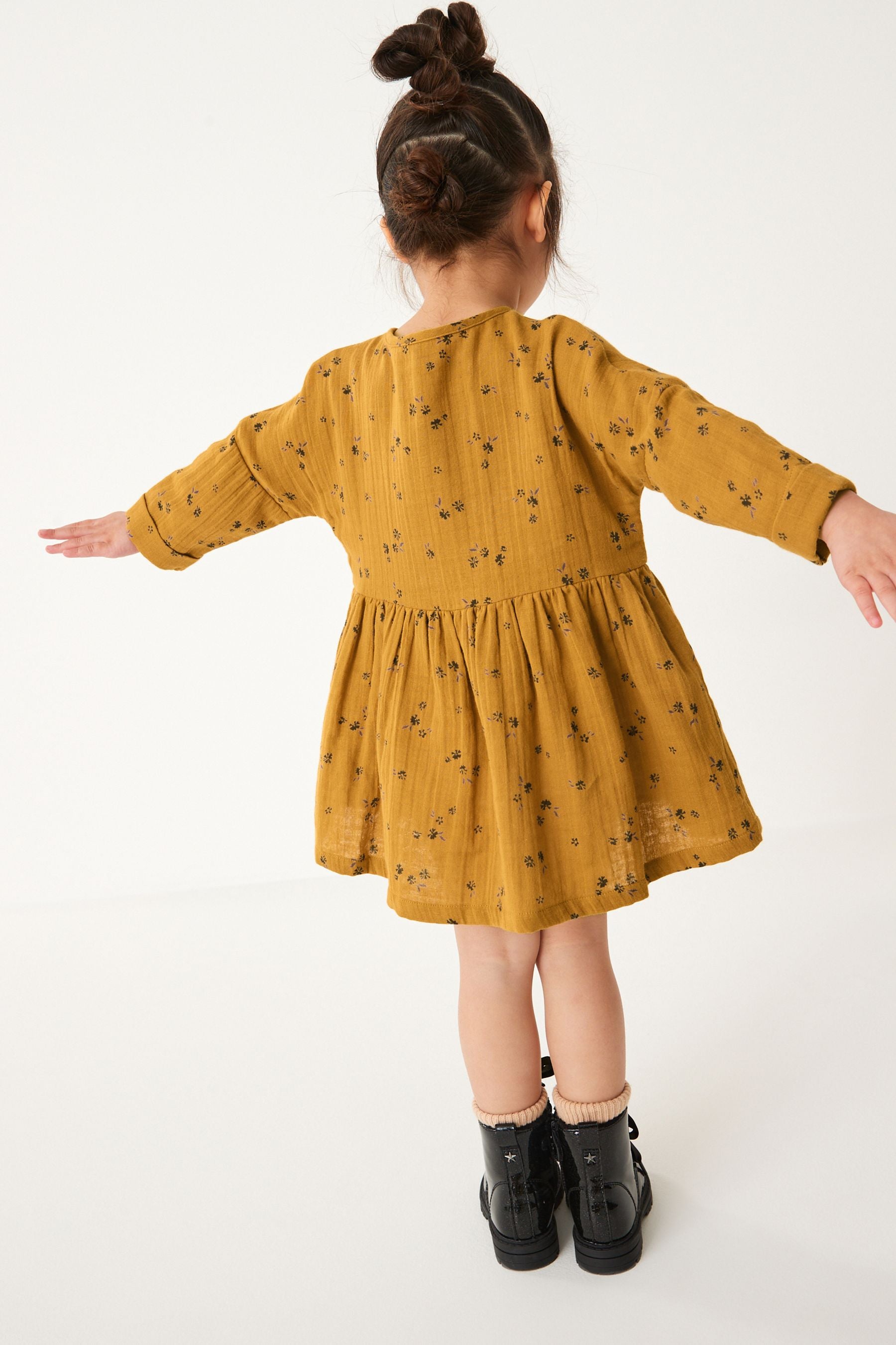 Yellow Ditsy Relaxed Dress (3mths-8yrs)