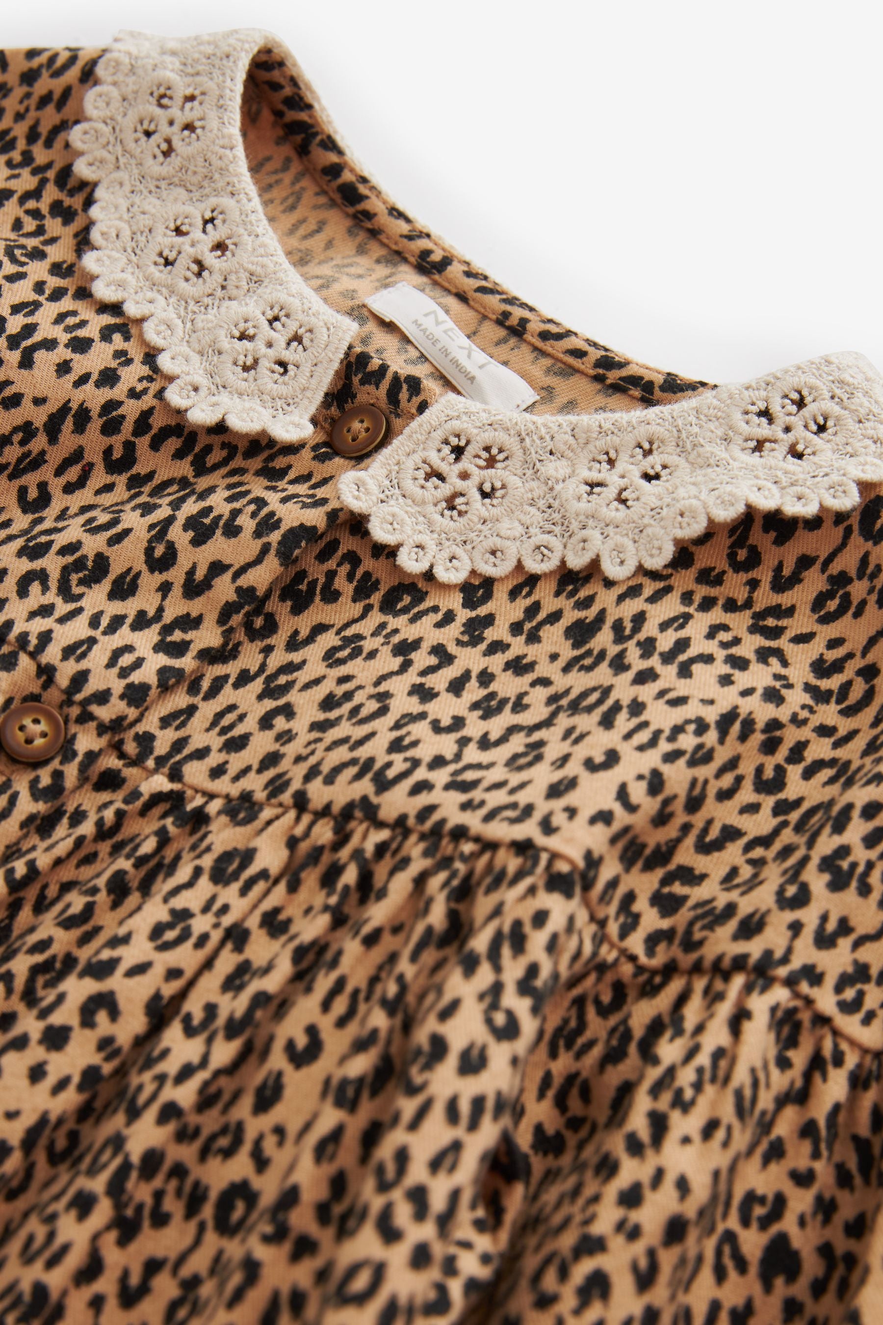 Animal Print Lace Collar Dress (3mths-8yrs)