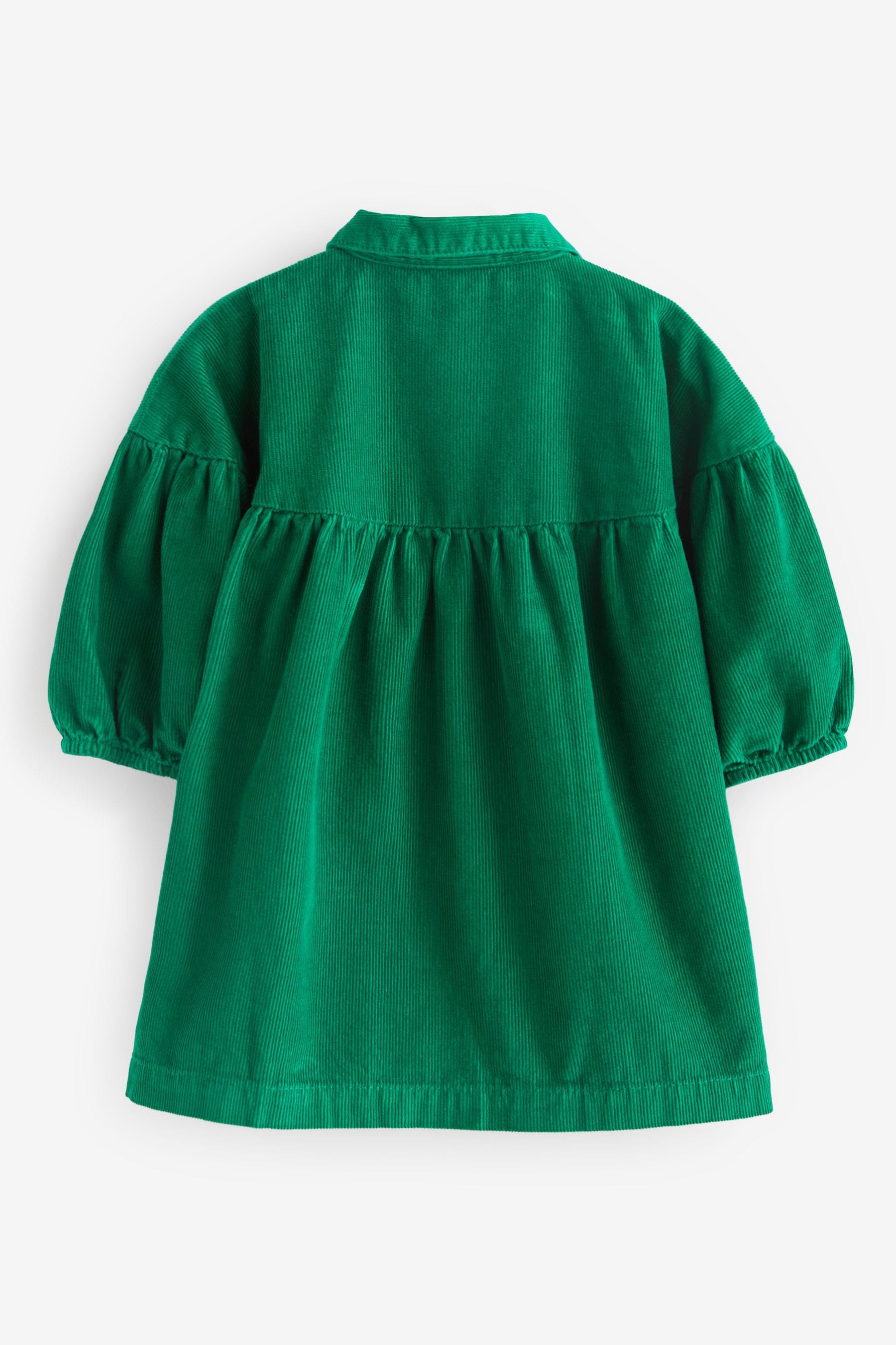 Green Corduroy Cotton Shirt Dress (3mths-8yrs)