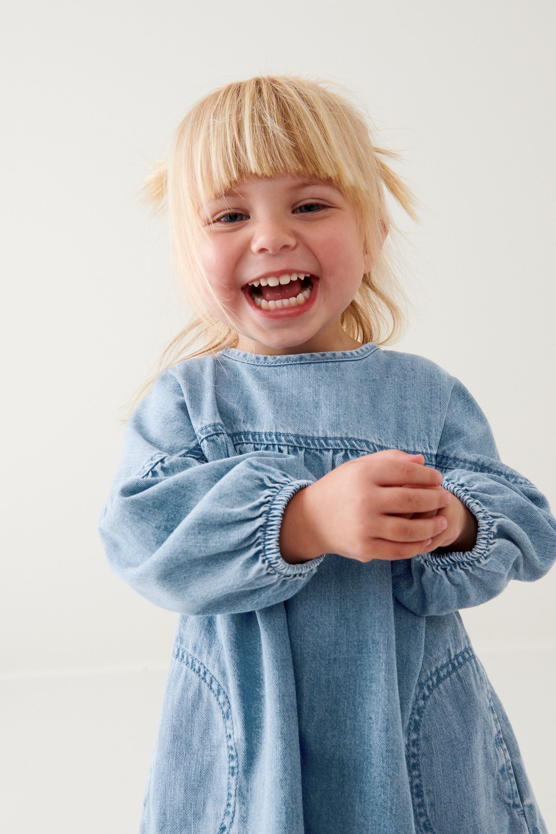 Blue Denim Relaxed Cotton Dress (3mths-8yrs)