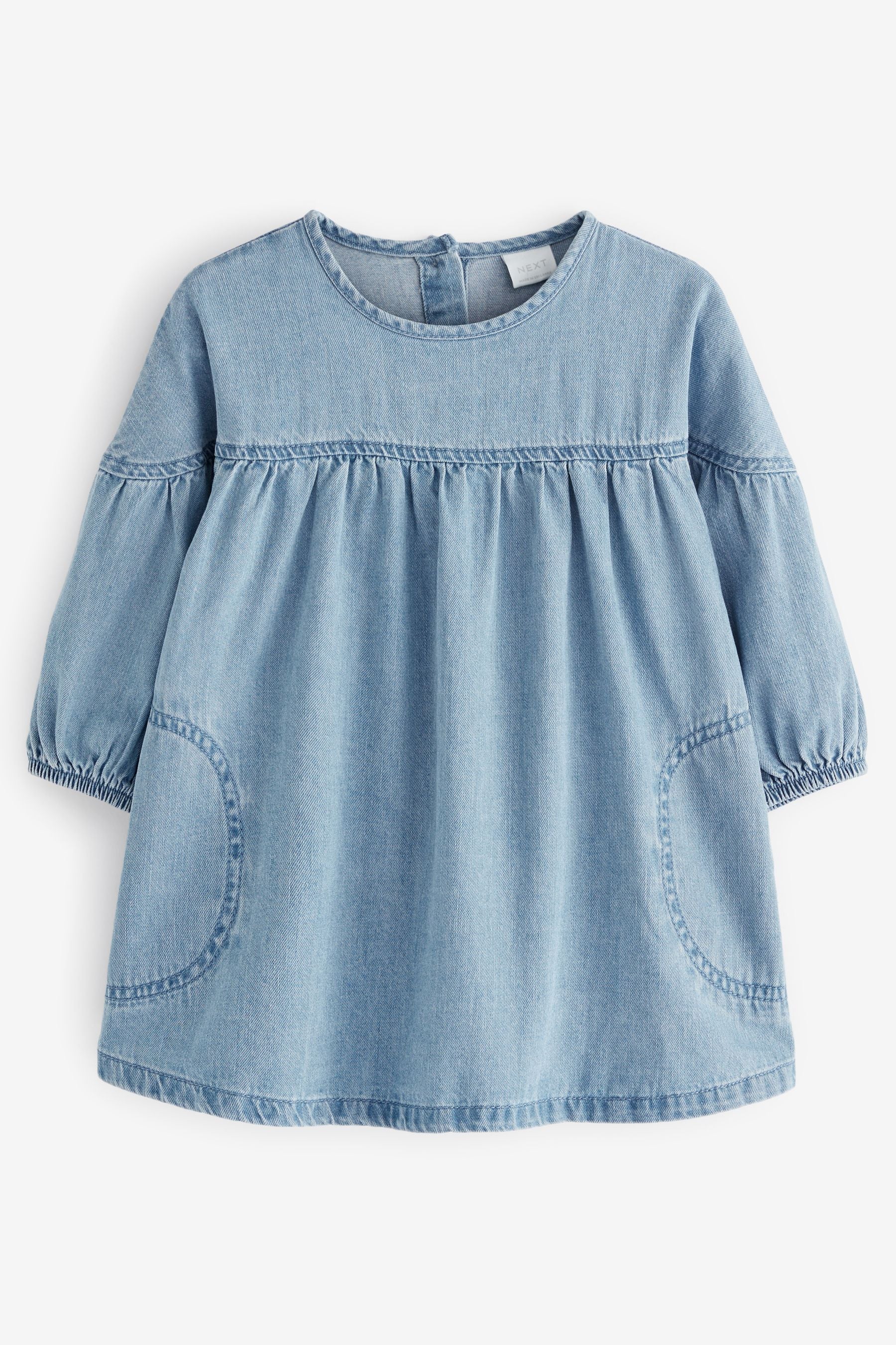 Blue Denim Relaxed Cotton Dress (3mths-8yrs)