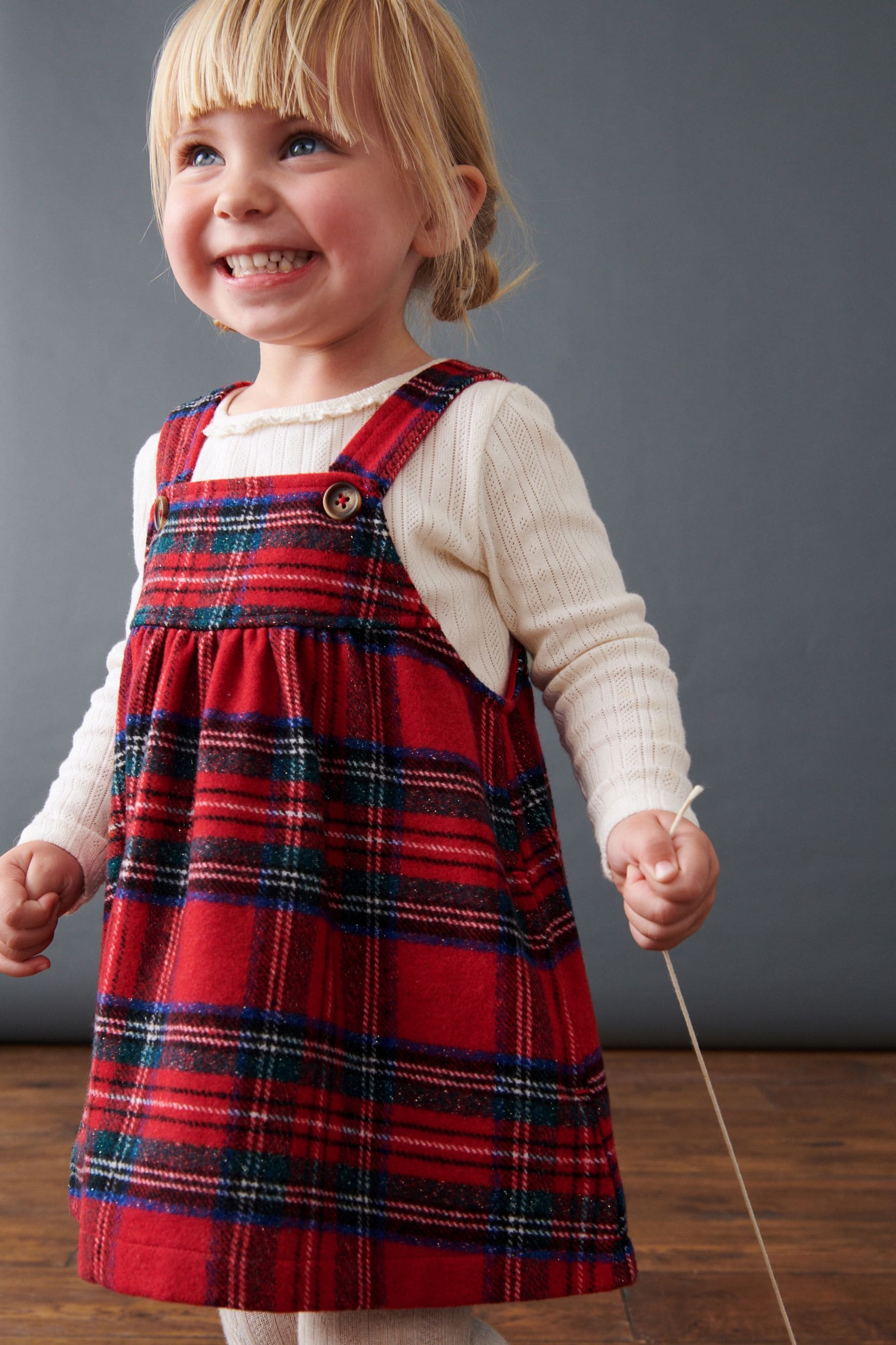 Red Check Pinafore Dress (3mths-8yrs)