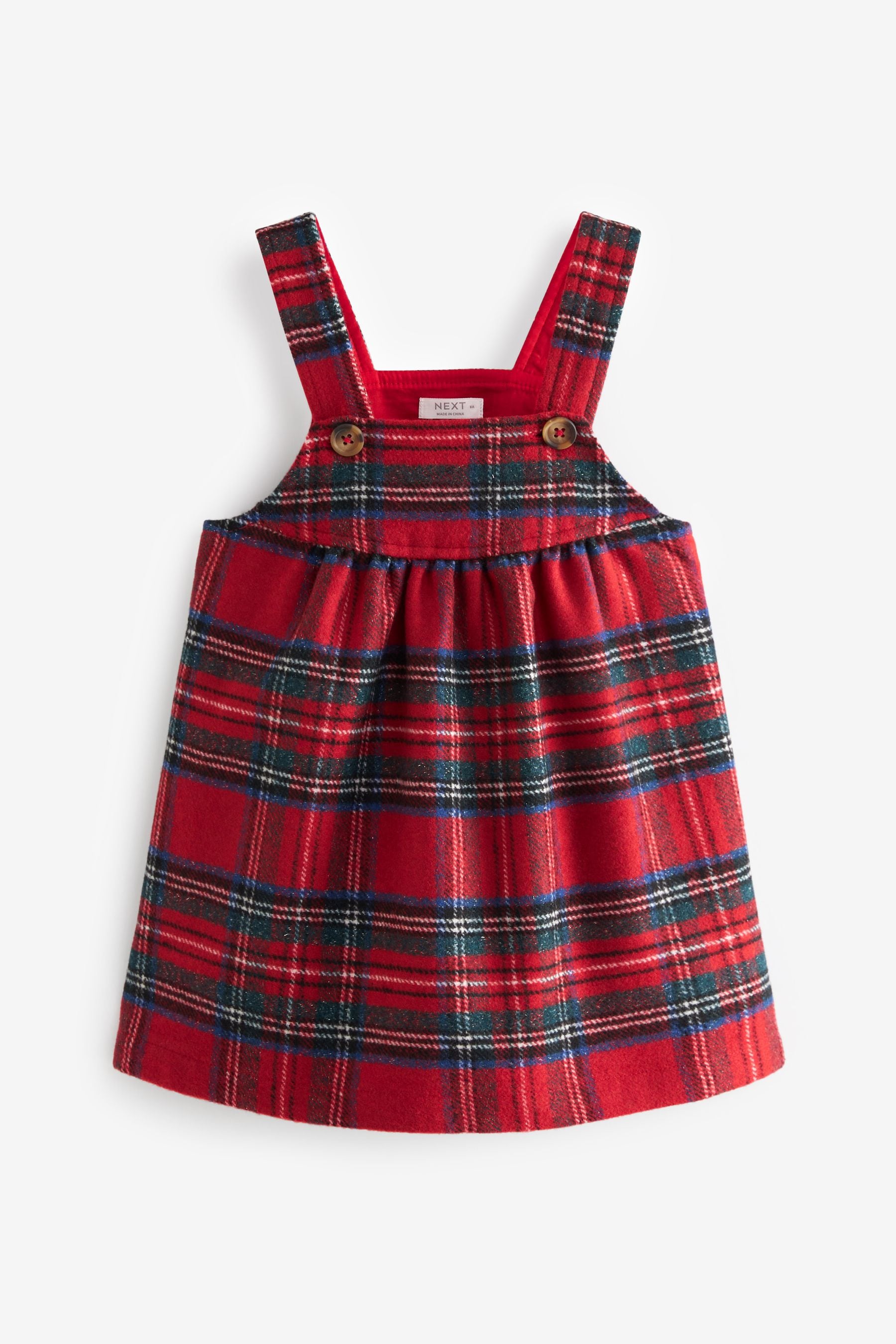 Red Check Pinafore Dress (3mths-8yrs)