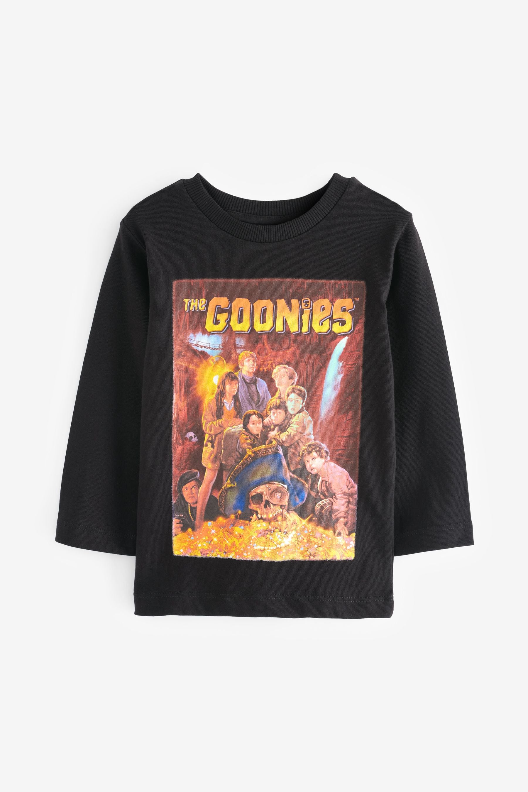 Black Long Sleeve Goonies License T-Shirt (3mths-8yrs)