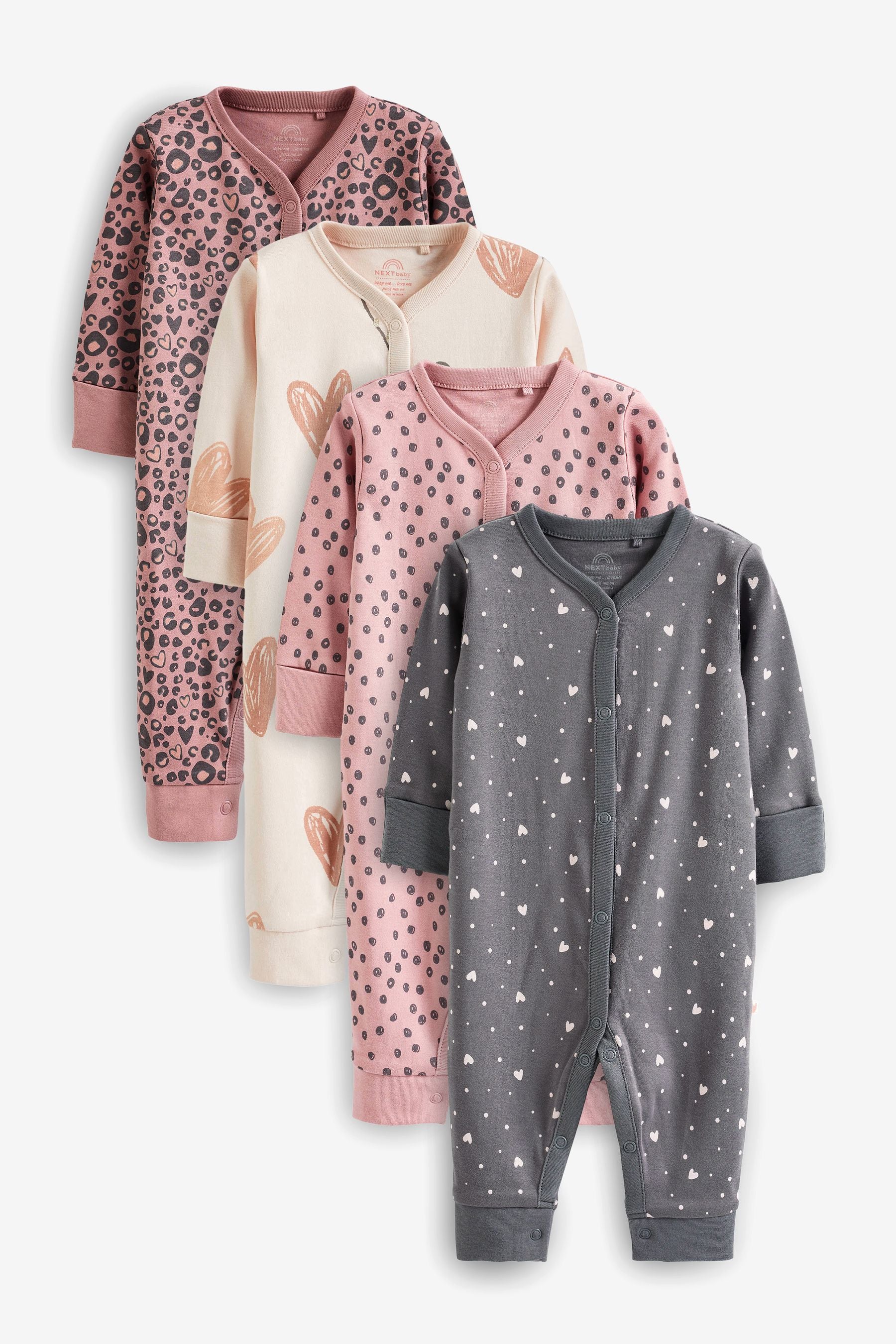 Neutral Baby Footless Sleepsuits 4 Pack (0-2yrs)