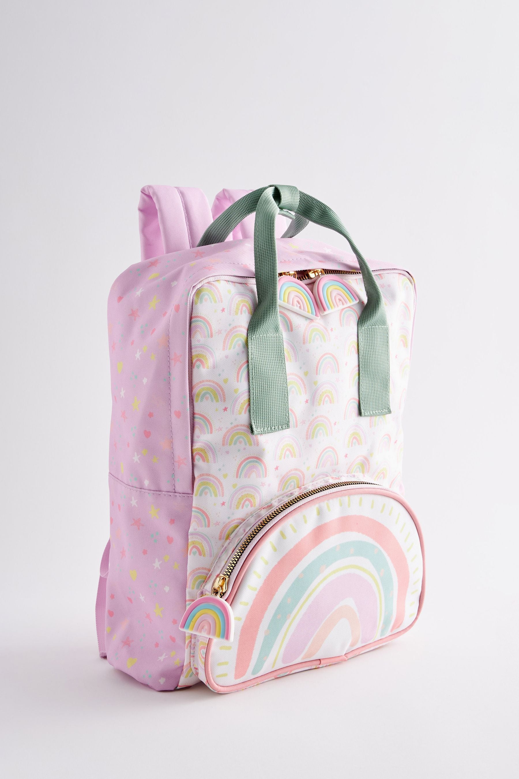 Multi Pastel Rainbow Double Handle Backpack