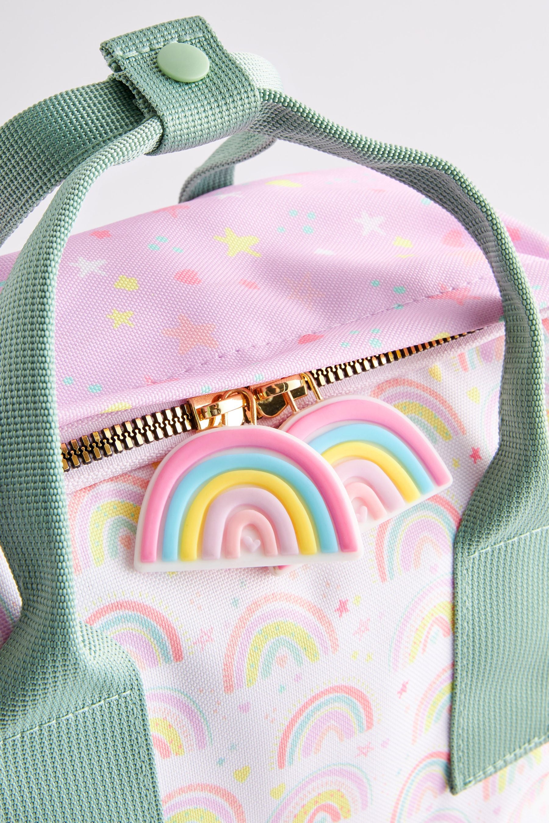 Multi Pastel Rainbow Double Handle Backpack