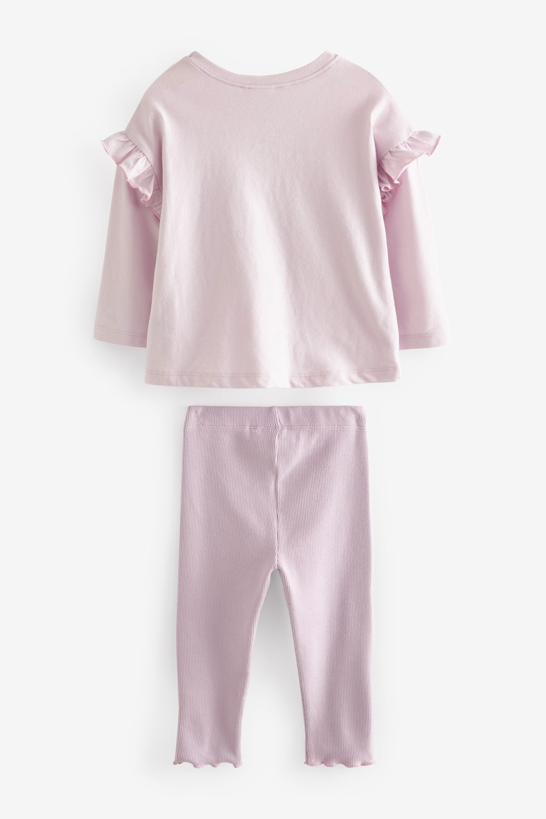 Pink Princess Crown Long Sleeves T-Shirt And Leggings Set (3mths-7yrs)