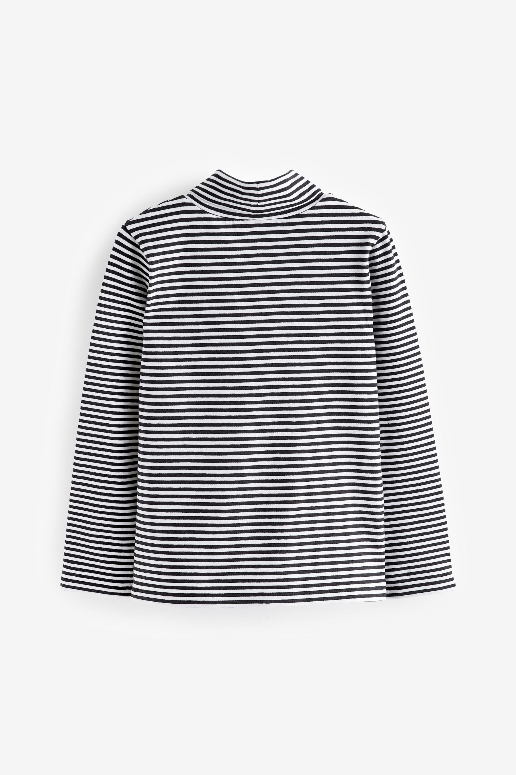 Black/Ecru/Stripe High Neck Tops 3 Pack (3-16yrs)