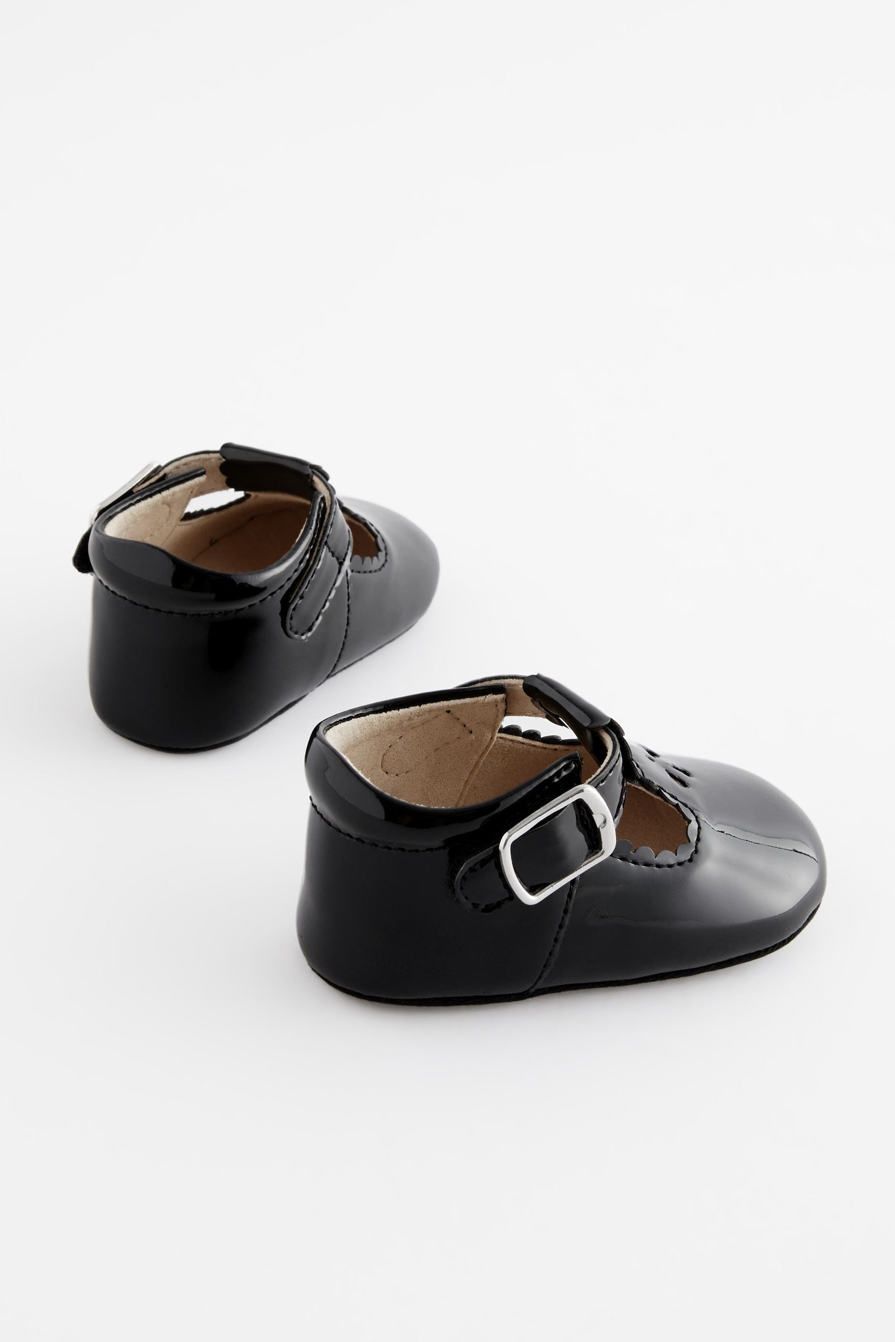 Black Baby T-Bar Shoes (0-24mths)