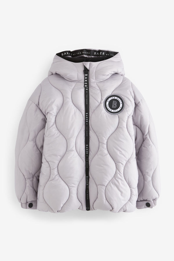 Silver Baker by Ted Baker Shower Resistant Onion Quilted Coat