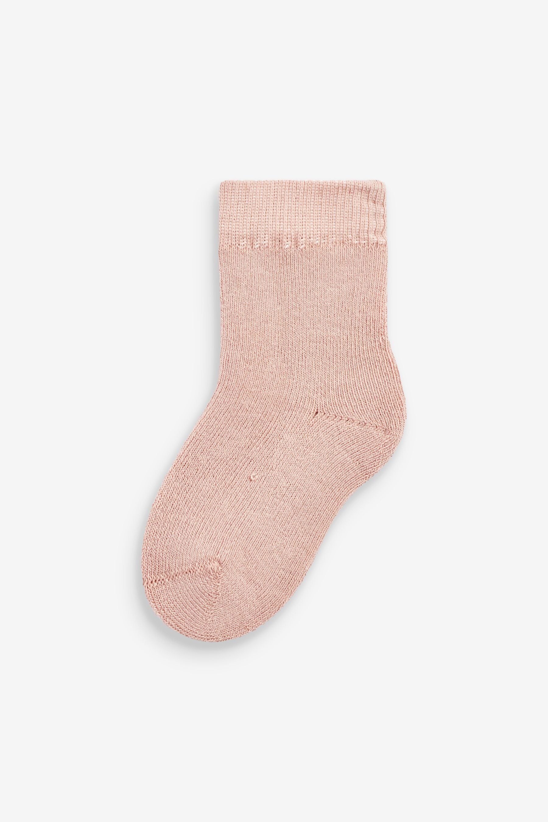 Pink Towelling Baby Socks 4 Pack (0mths-2yrs)