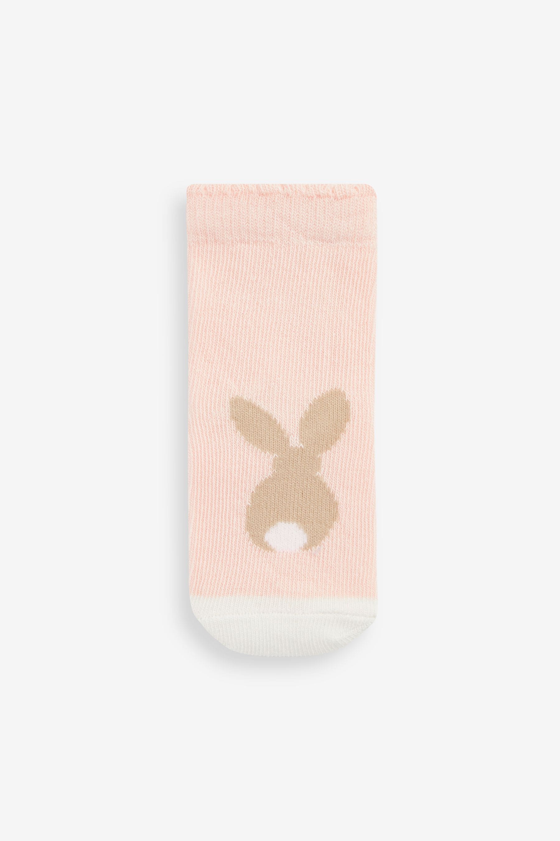 Pink Bunny Socks 5 Pack (0mths-2yrs)