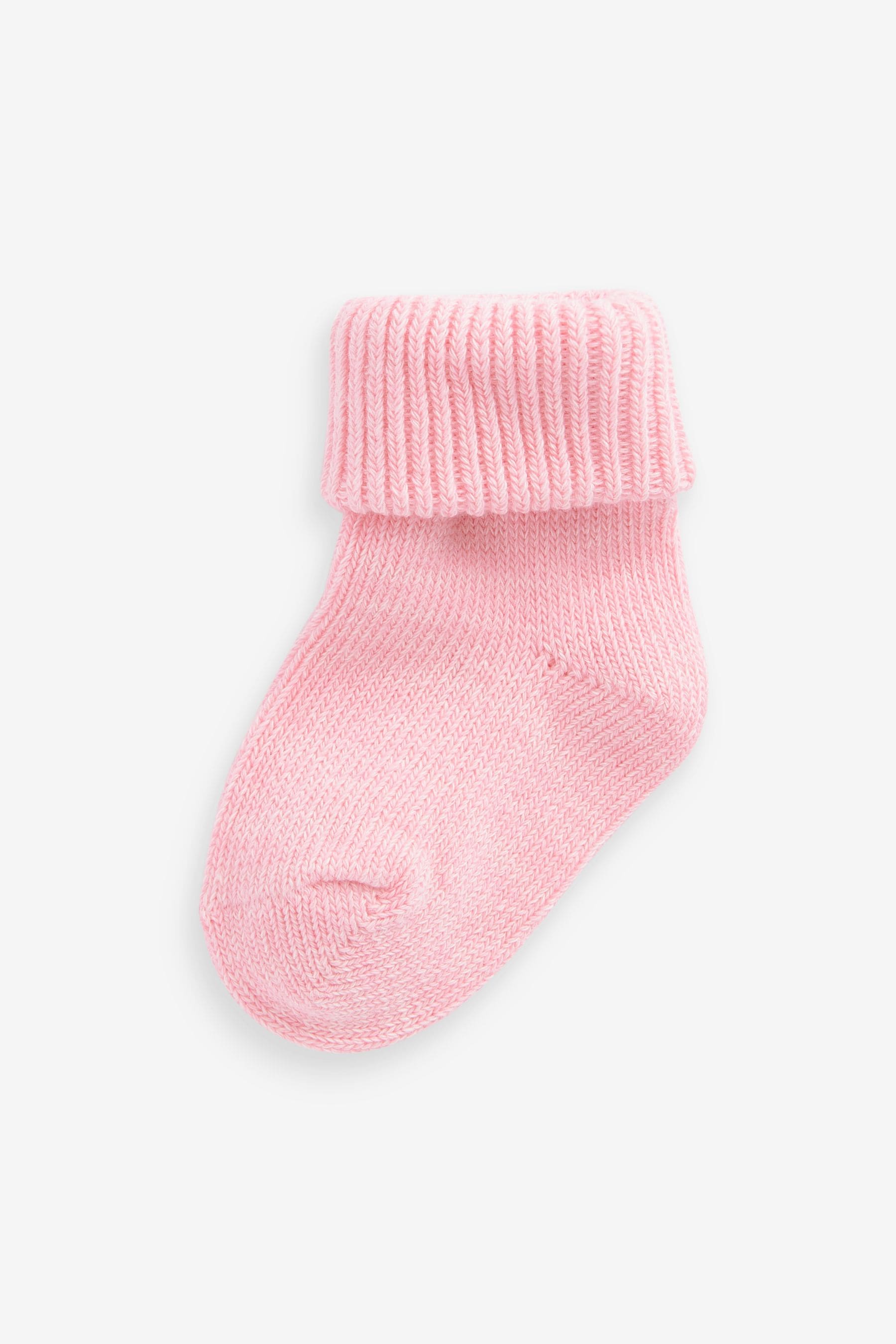 Pink Baby Chunky Knit Socks 3 Packs (0mths-2yrs)