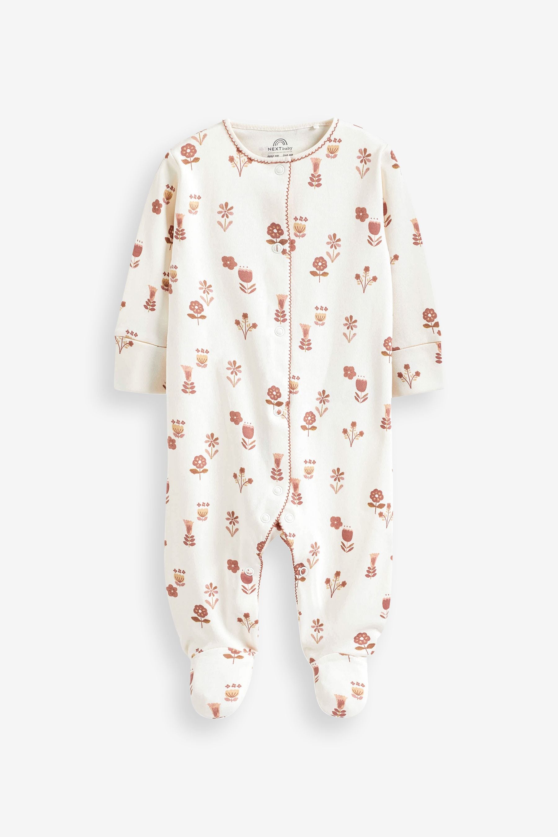 Neutral Baby Footed Sleepsuits 5 Pack (0-2yrs)