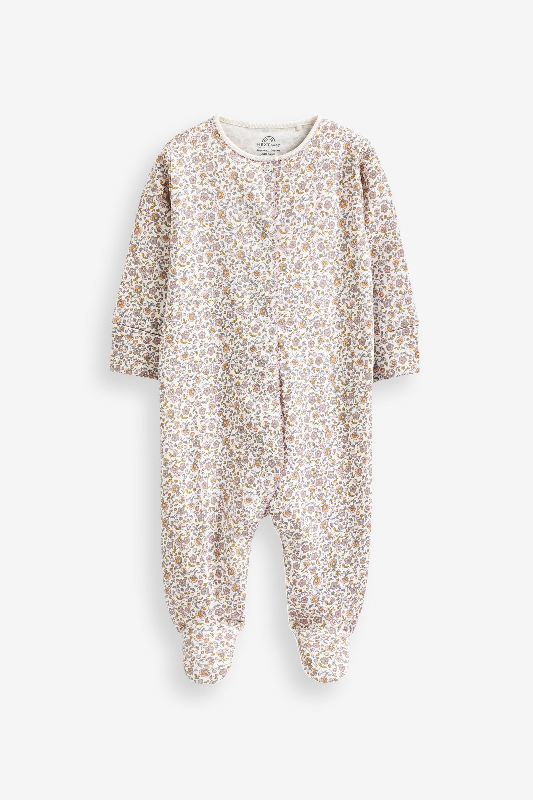 Neutral Baby Footed Sleepsuits 5 Pack (0-2yrs)