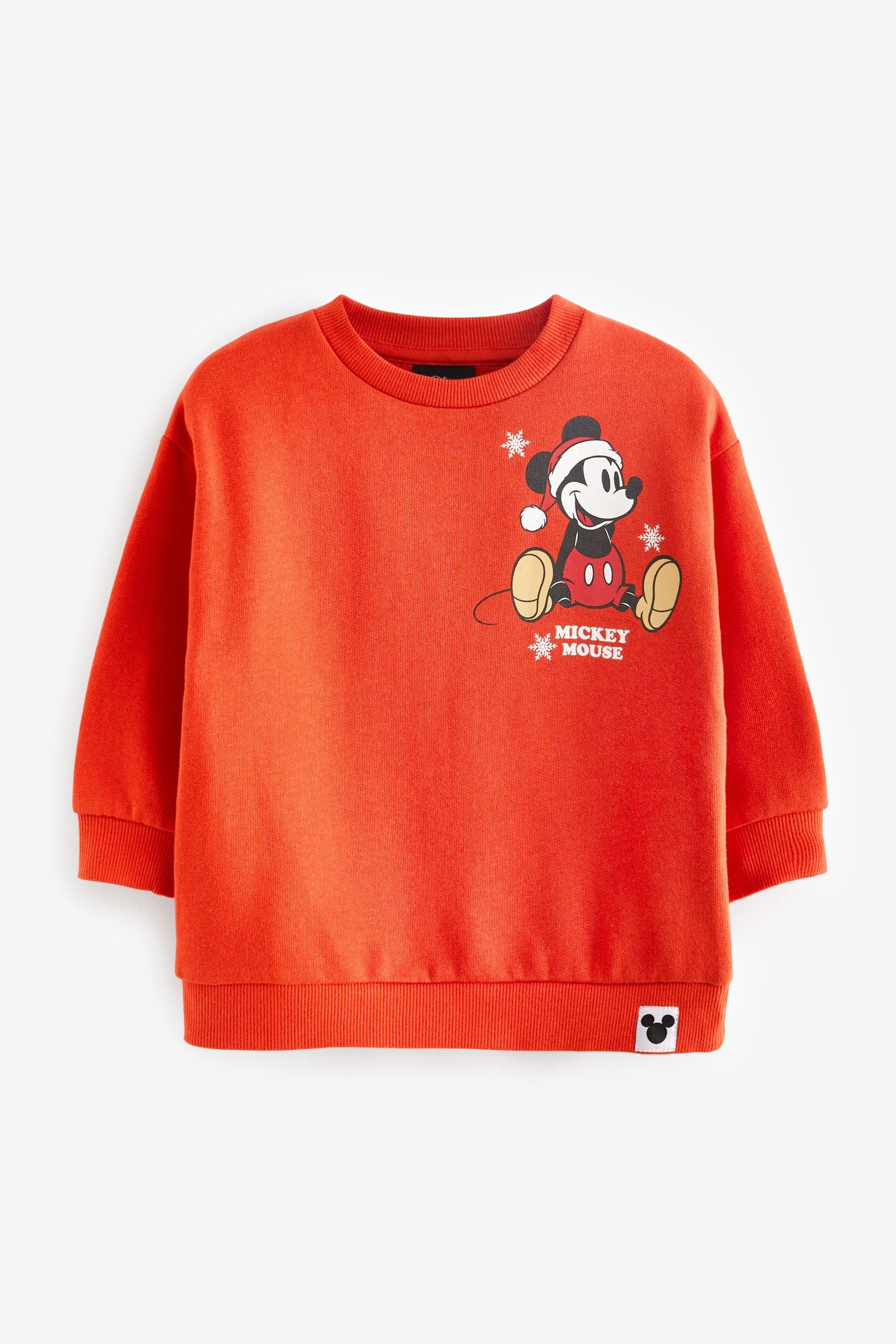 Red Mickey Mouse Christmas Jersey Sweatshirt (3mths-8yrs)