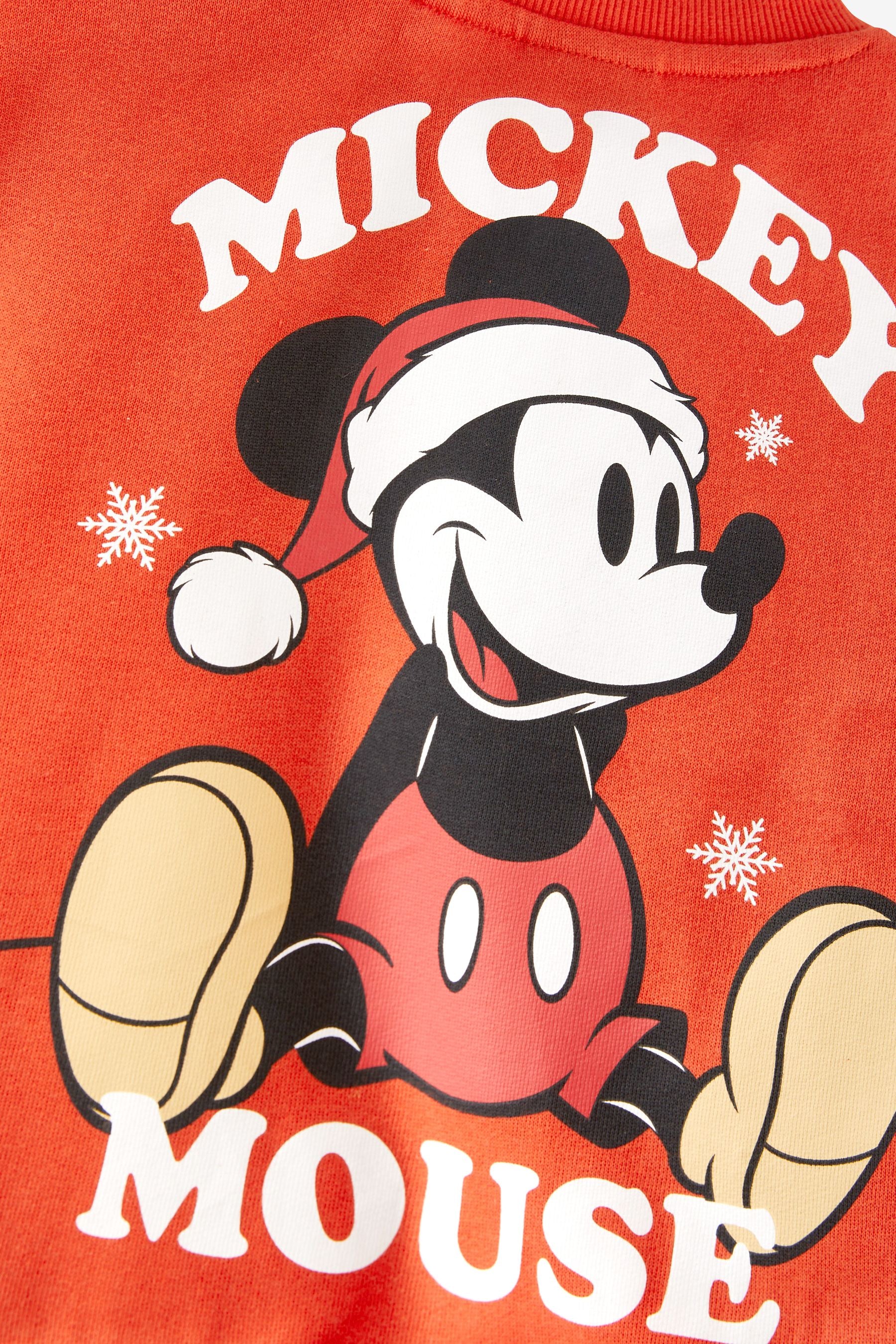 Red Mickey Mouse Christmas Jersey Sweatshirt (3mths-8yrs)