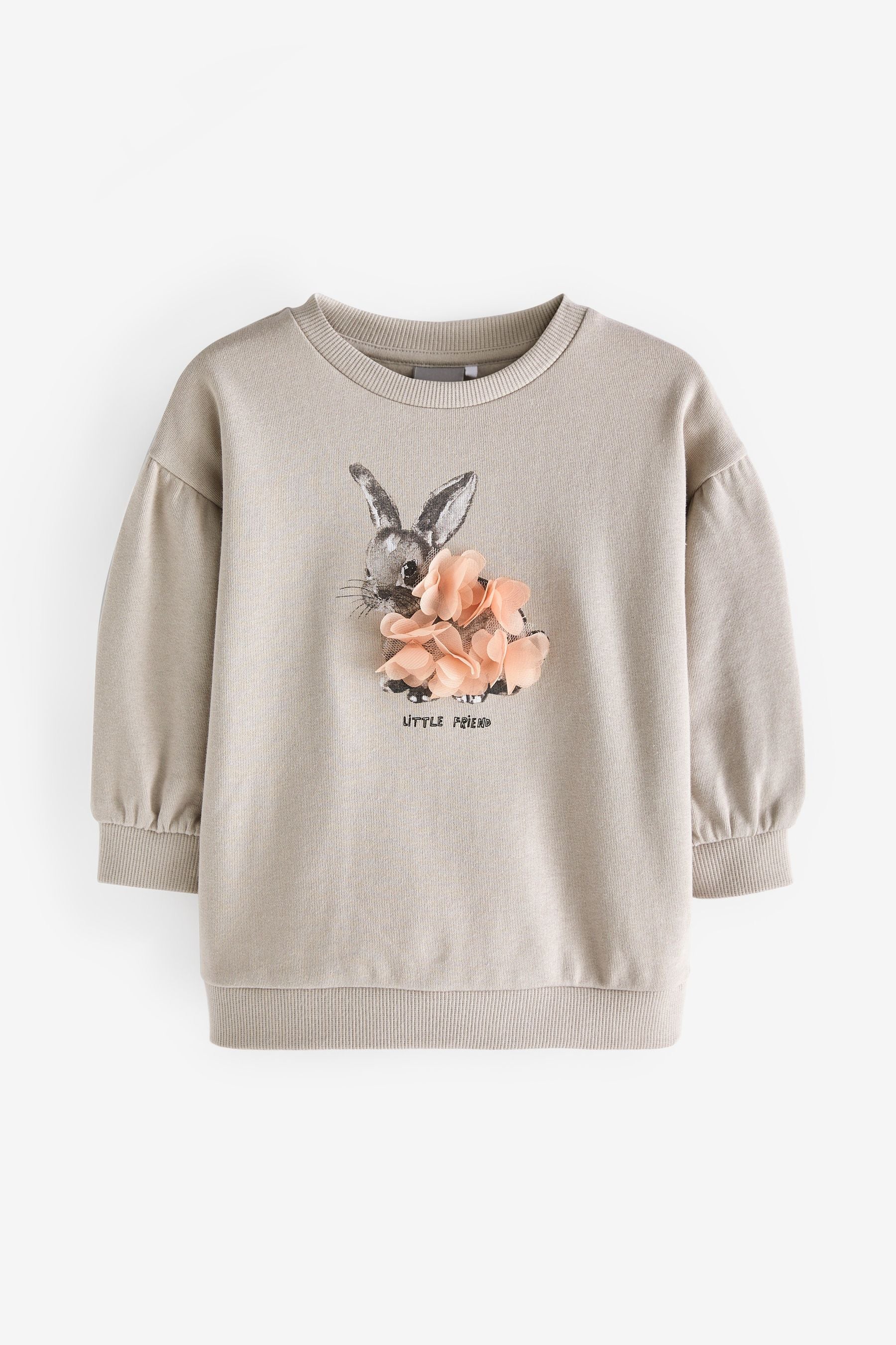 Lilac Purple/Ecru Cream 3D Bunny Sweatshirt (3mths-7yrs)