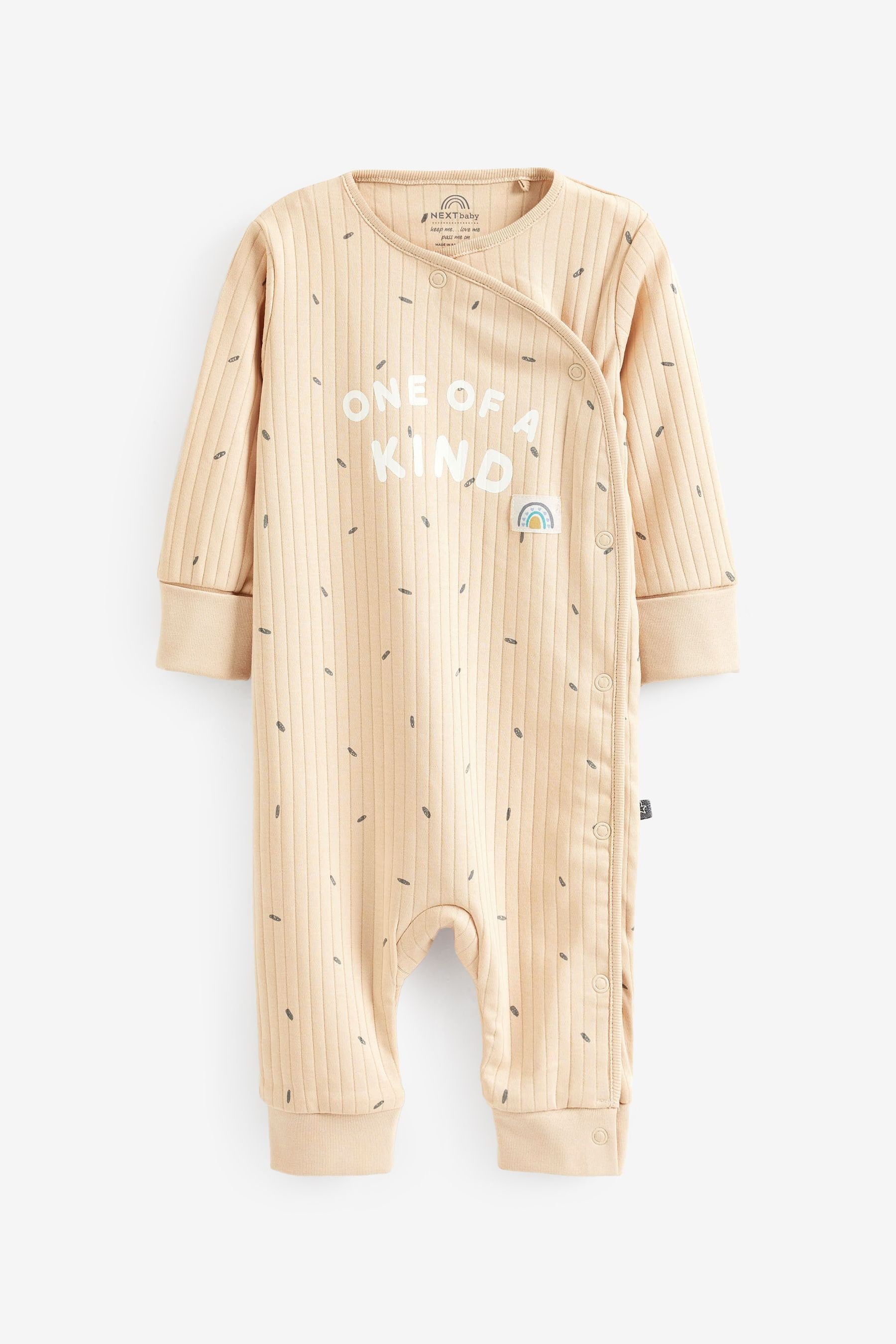 Caramel Brown 'One of a Kind' Baby Sleepsuits 2 Pack (0mths-3yrs)